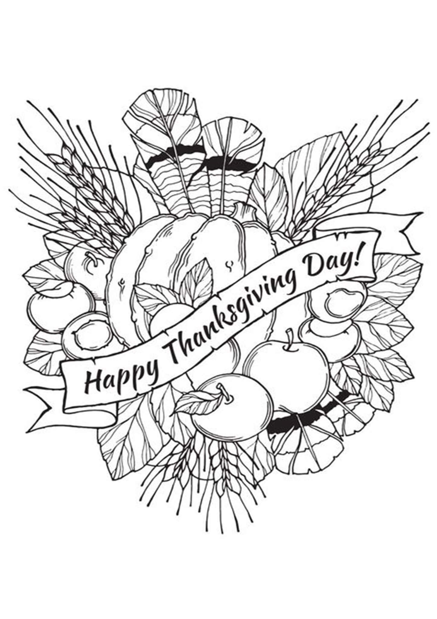 Free Printable Thanksgiving Coloring Pages - Tulamama inside Thanksgiving Coloring Pages For Adults Printable Free
