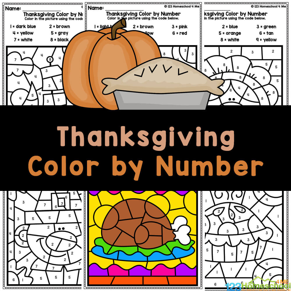 Free Printable Thanksgiving Colornumber Worksheets regarding Thanksgiving Color By Letter Printable Free