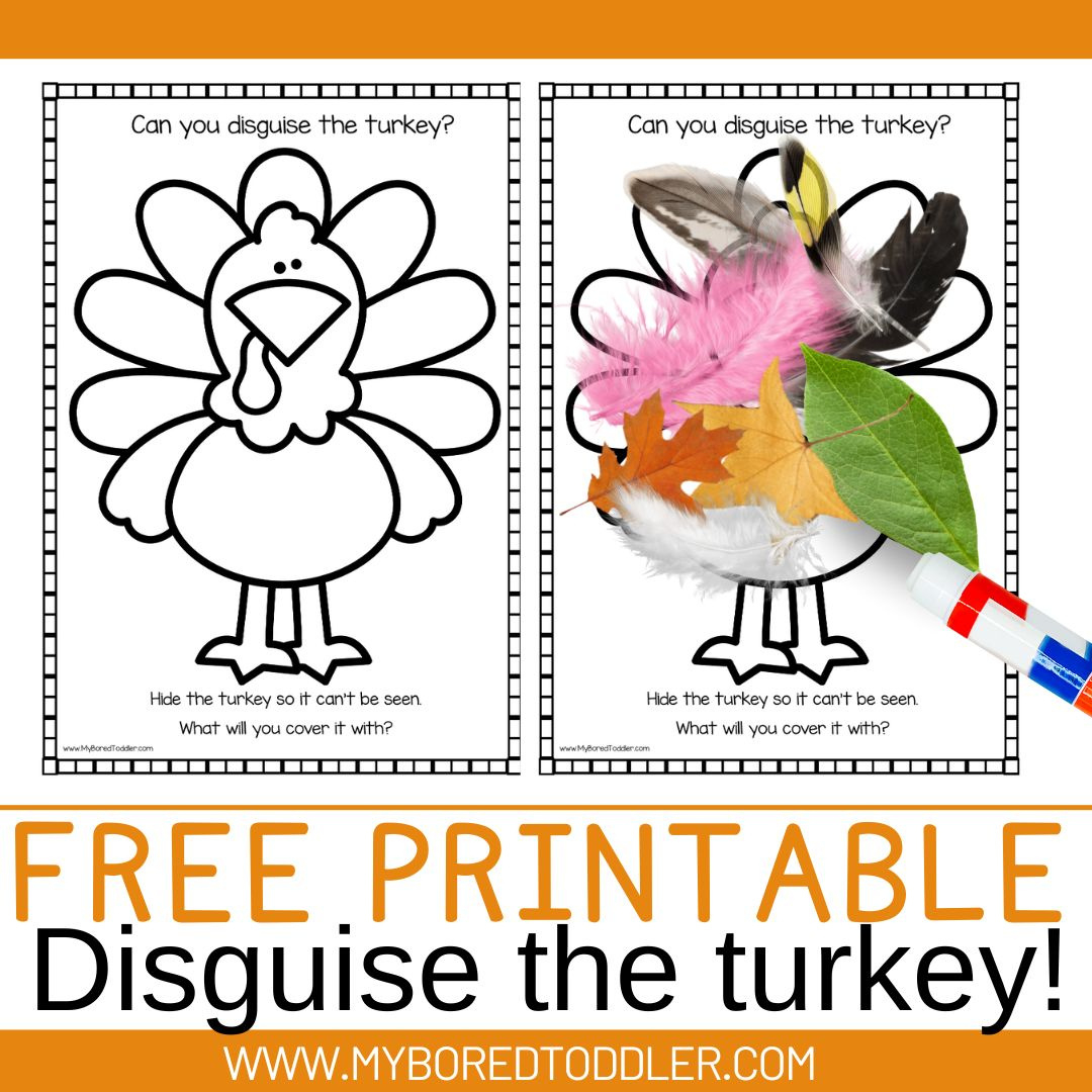Free-Printable-Thanksgiving-Disguise-The-Turkey - My Bored Toddler with Free Disguise A Turkey Printable