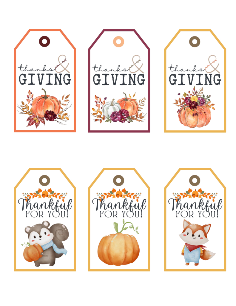 Free Printable Thanksgiving Gift Tags | Baking You Happier throughout Thanksgiving Mailing Labels Free Printable