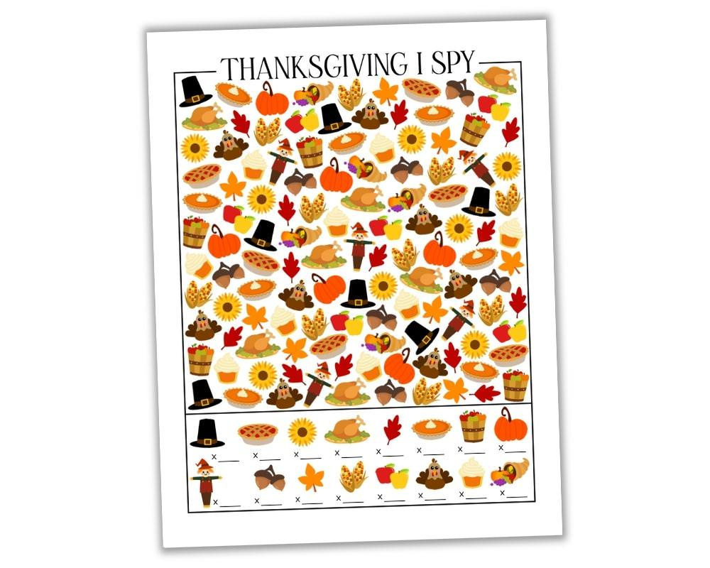 Free Printable Thanksgiving I Spy Sheet (+ Answer Key!) - The regarding Printable Thanksgiving I Spy