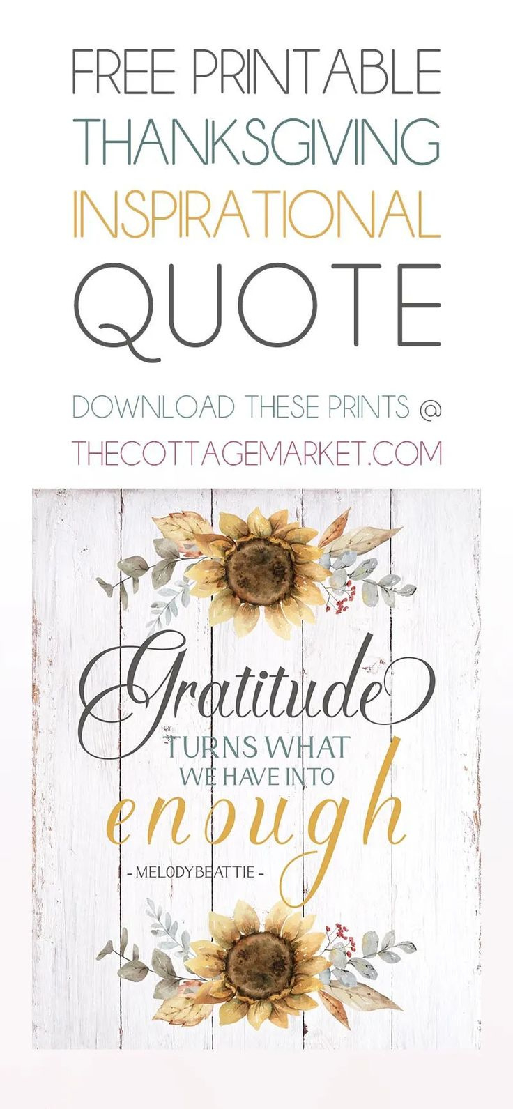 Free Printable Thanksgiving Inspirational Quote in Thanksgiving Quotes Free Printable