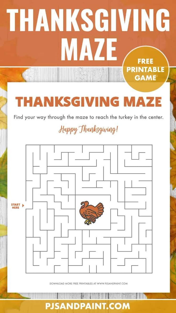 Free Printable Thanksgiving Maze – Thanksgiving Games And Activities throughout Thanksgiving Maze Free Printable