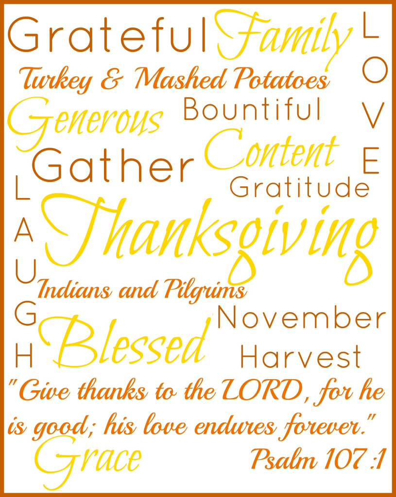 Free Printable Thanksgiving Subway Art - Simple Living Mama pertaining to Printable Thanksgiving Subway Art