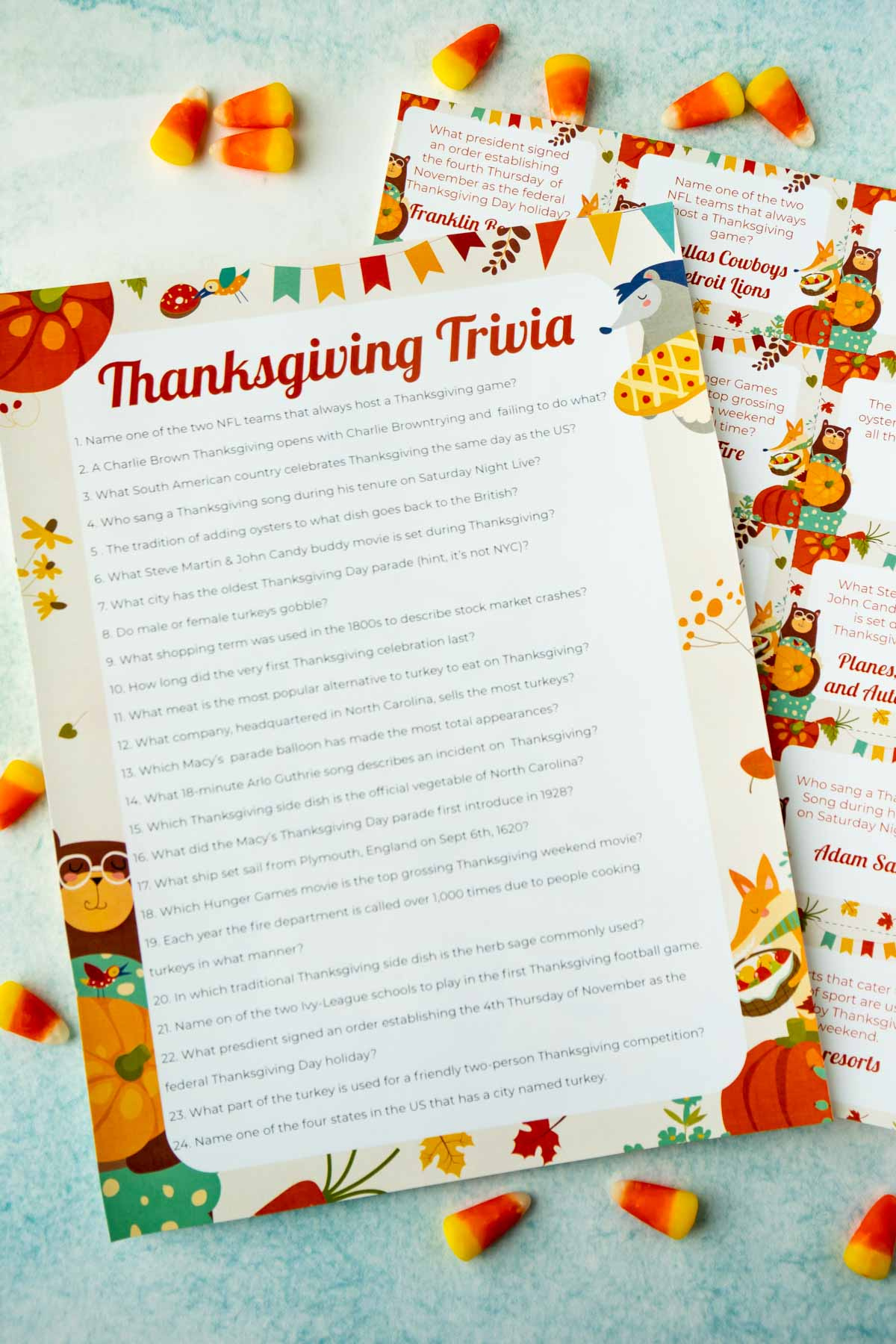 Free Printable Thanksgiving Trivia Questions - Play Party Plan30 intended for Thanksgiving Trivia Free Printable