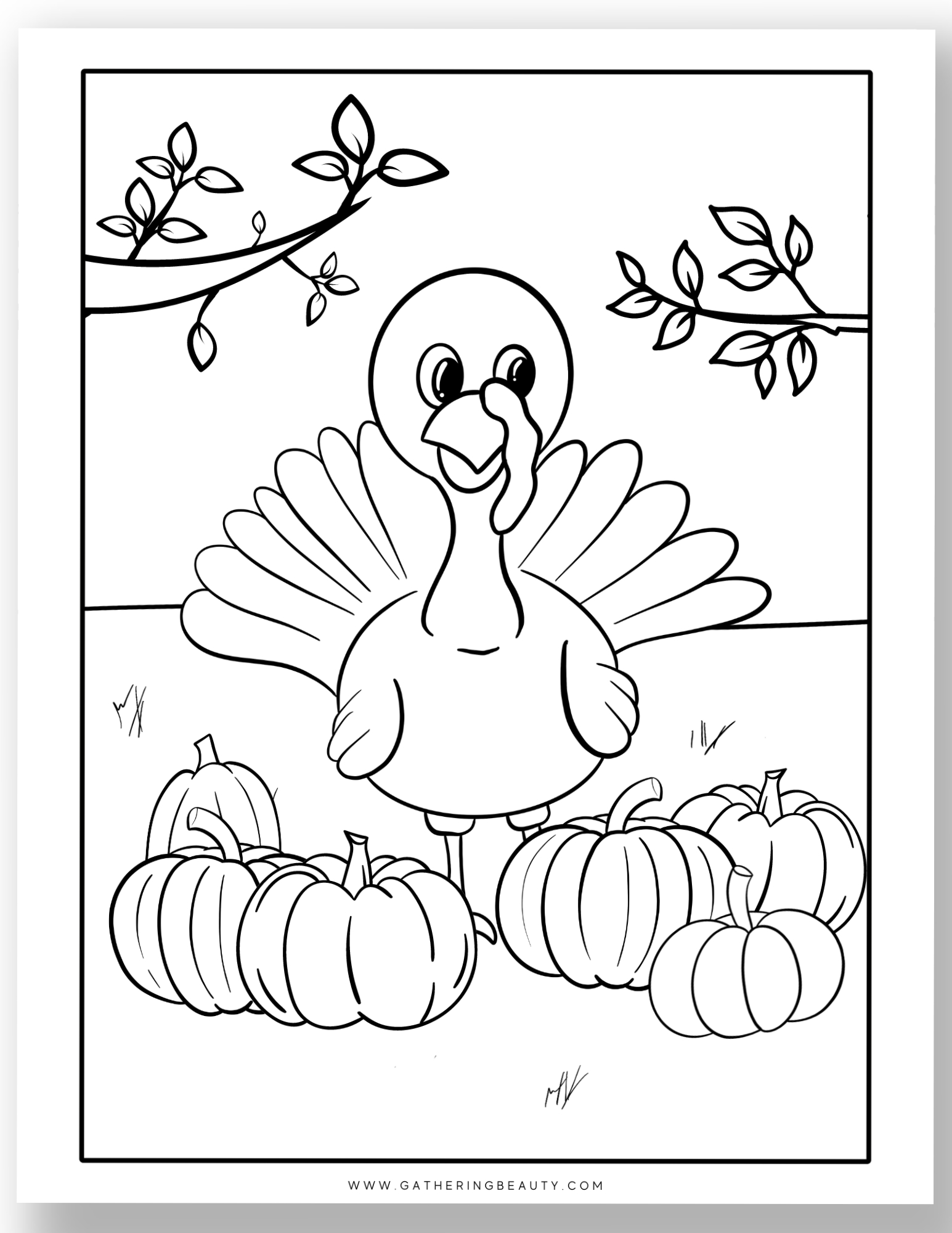 Free Printable Turkey Colouring Pages — Gathering Beauty for Printable Turkey Pictures to Color
