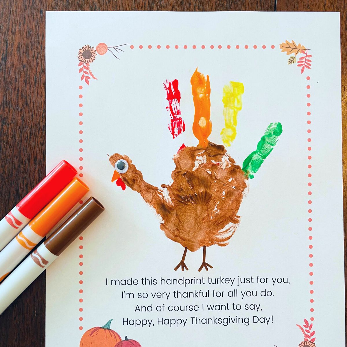 Free Printable Turkey Handprint Poem Printable - Simply Full Of throughout Printable Thanksgiving Handprint Poem