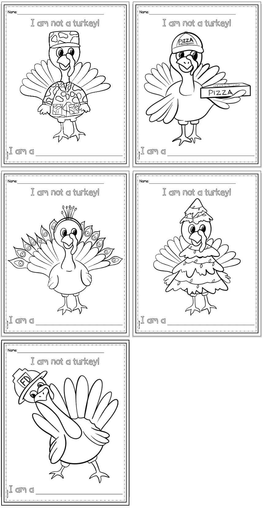 Free Printable Turkey In Disguise Coloring Pages - The Artisan Life regarding I Am Not A Turkey Printable
