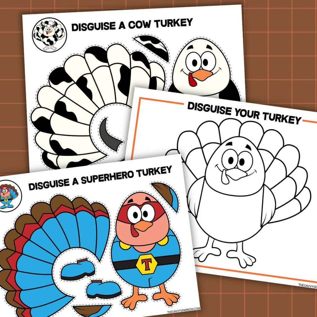 Free Printable Turkey In Disguise Templates To &amp;quot;Hide A Turkey&amp;quot; for Turkey in Disguise Wednesday