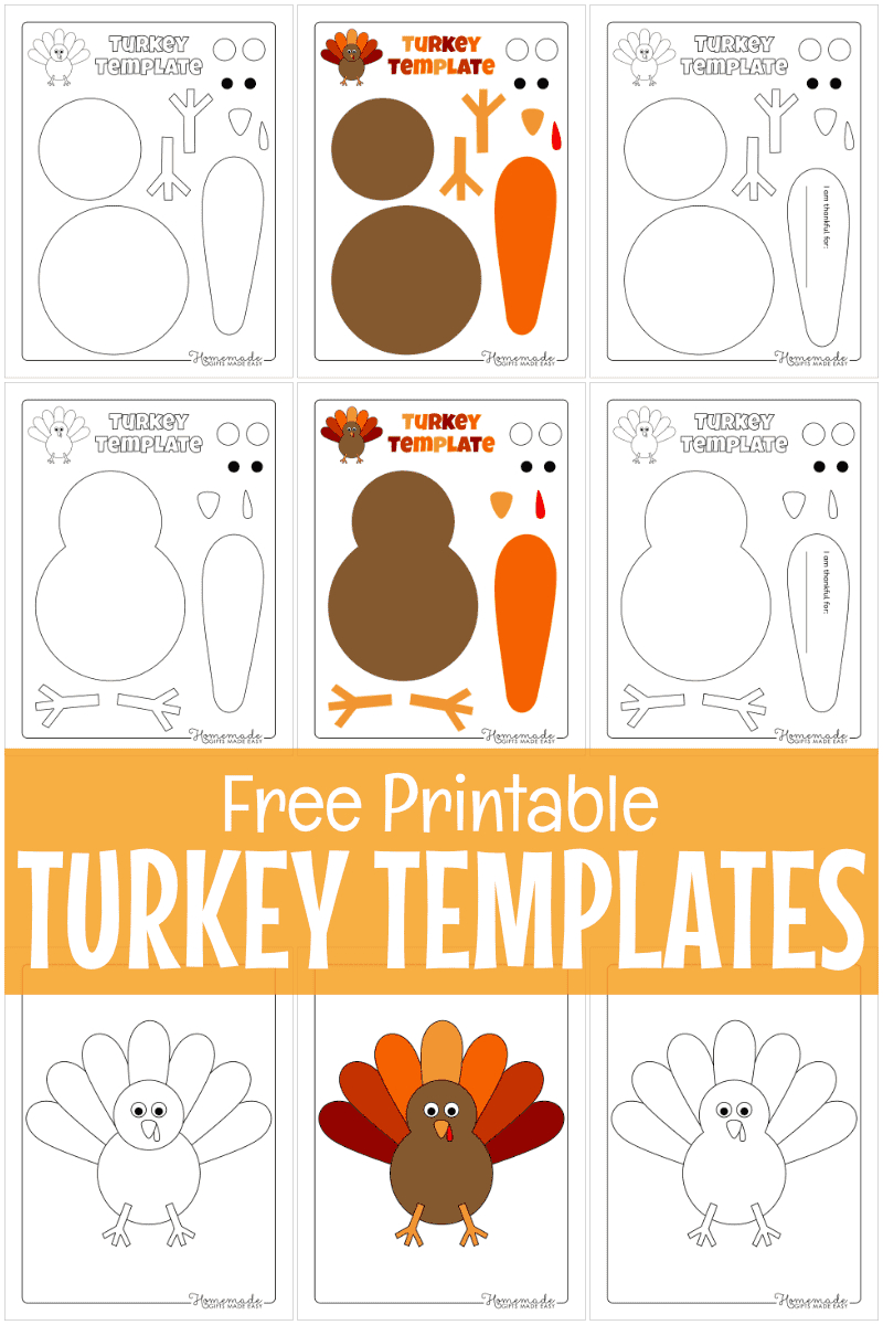 Free Printable Turkey Template For Thanksgiving Crafts inside Turkey Template Printable Free