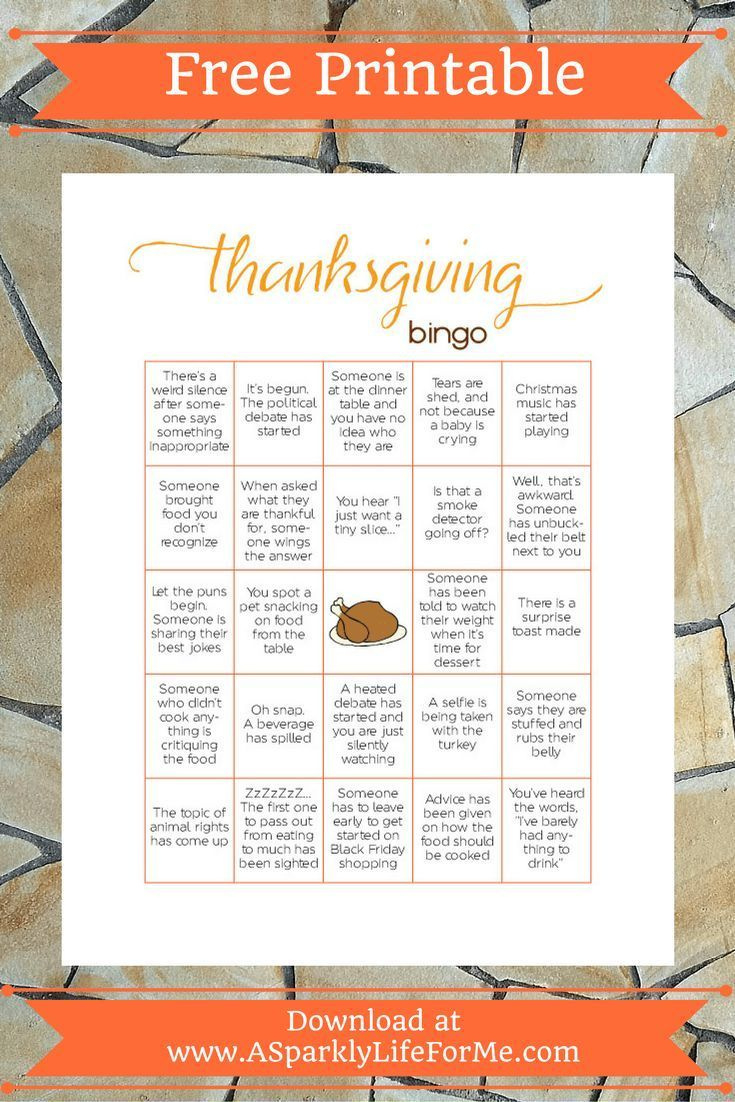 Free Thanksgiving Bingo Game Printable For Adults - A Sparkly Life throughout Thanksgiving Bingo Cards Free Printable Thanksgiving Games For Adults