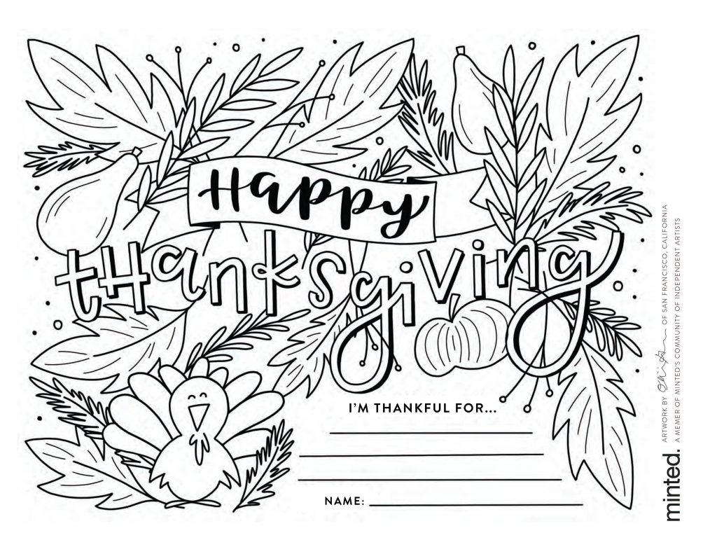 Free Thanksgiving Coloring Pages To Help Children Express Gratitude intended for Thanksgiving Printable Coloring Pages What I Am Thankful For