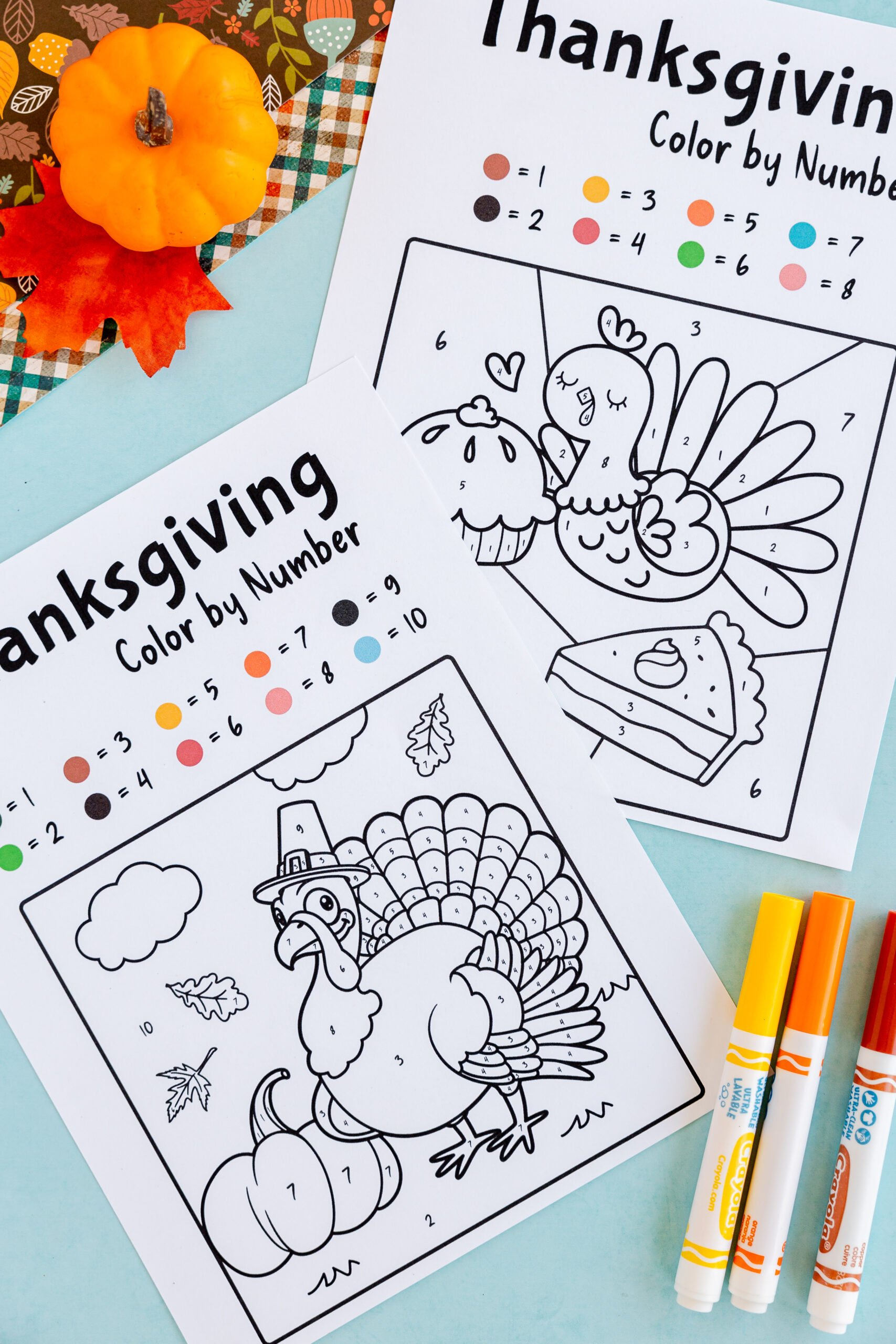 Free Thanksgiving Colornumber Pages - Play Party Plan with regard to Color By Number Turkey Free Printable