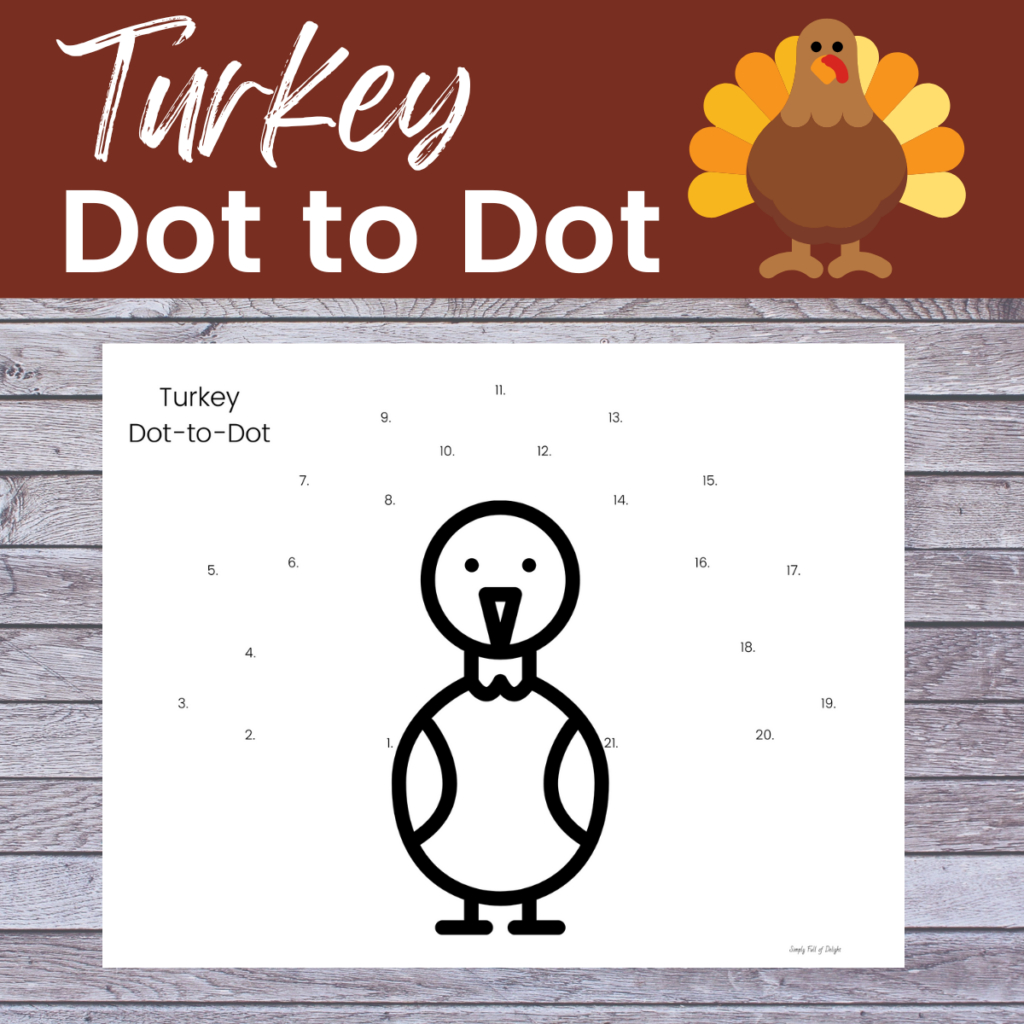 Free Thanksgiving Dot To Dot Printables - Simply Full Of Delight with regard to Turkey Dot To Dot Free Printables