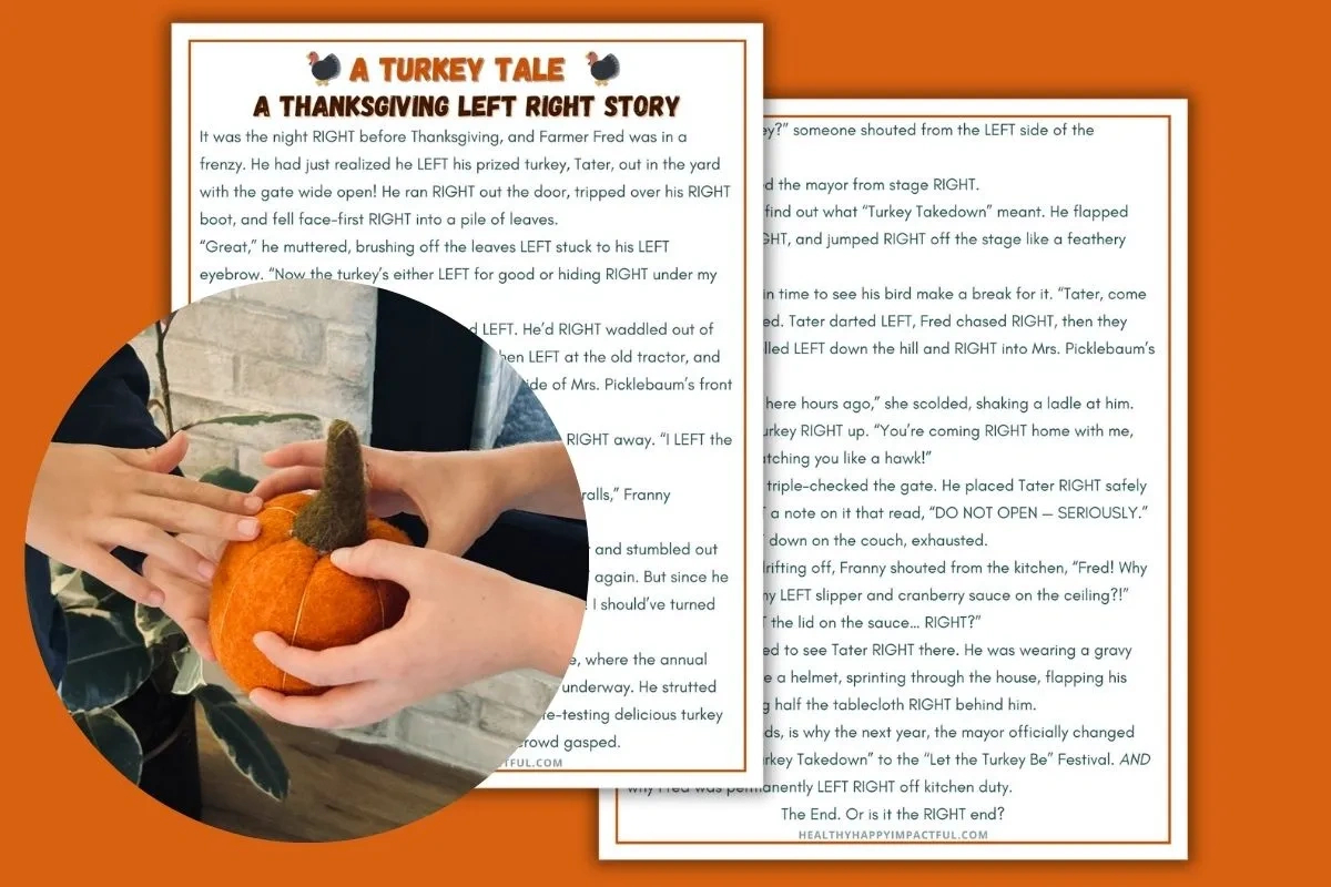 Free Thanksgiving Left Right Game Printable: A Turkey Tale regarding Thanksgiving Left Right Game Printable Free Download