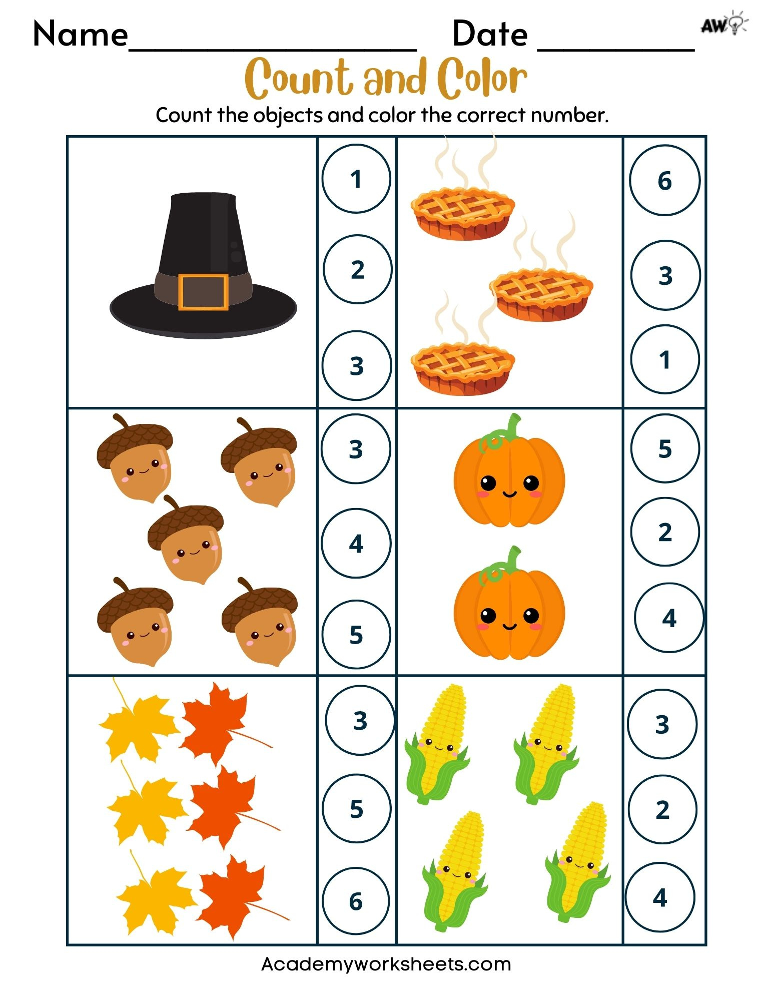Free Thanksgiving Math Activities For Preschool Kids - Academy with regard to Printable Thanksgiving Worksheets Kindergarten
