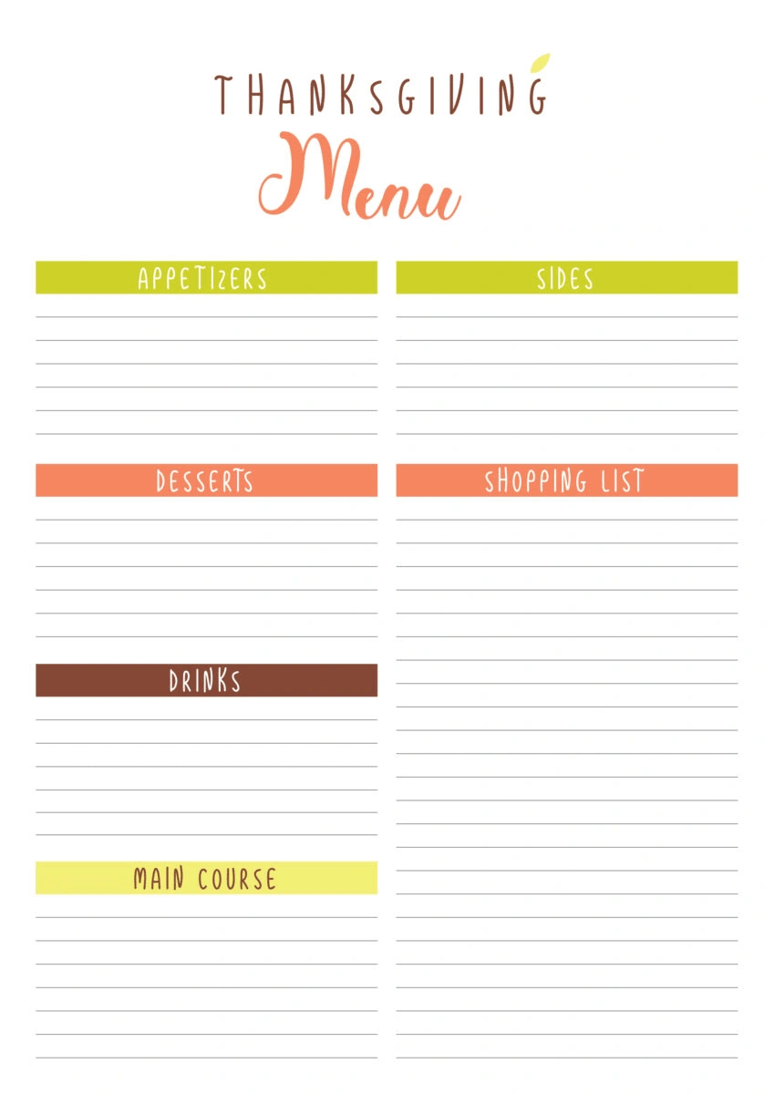 Free Thanksgiving Planner Printable 2025(11 Printables!) - Leap Of with regard to Thanksgiving Menu Template 2025