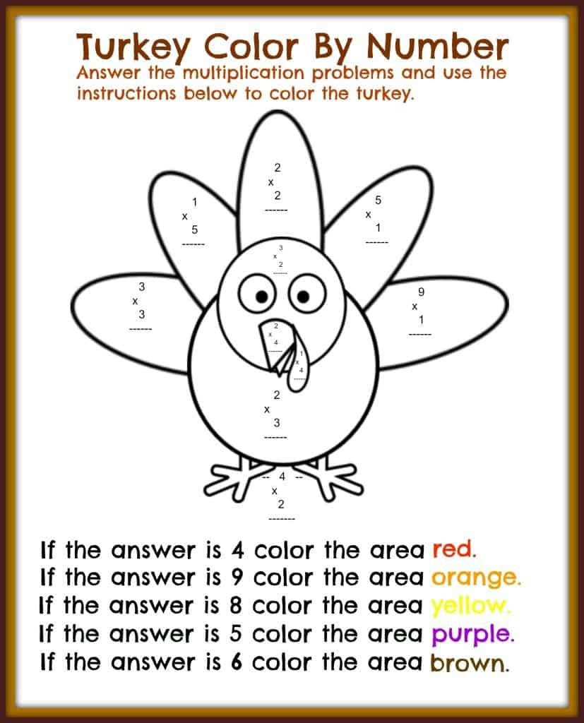 Free Thanksgiving Printable Math Worksheets - Midwest Modern Momma in Thanksgiving Math Worksheets Printable