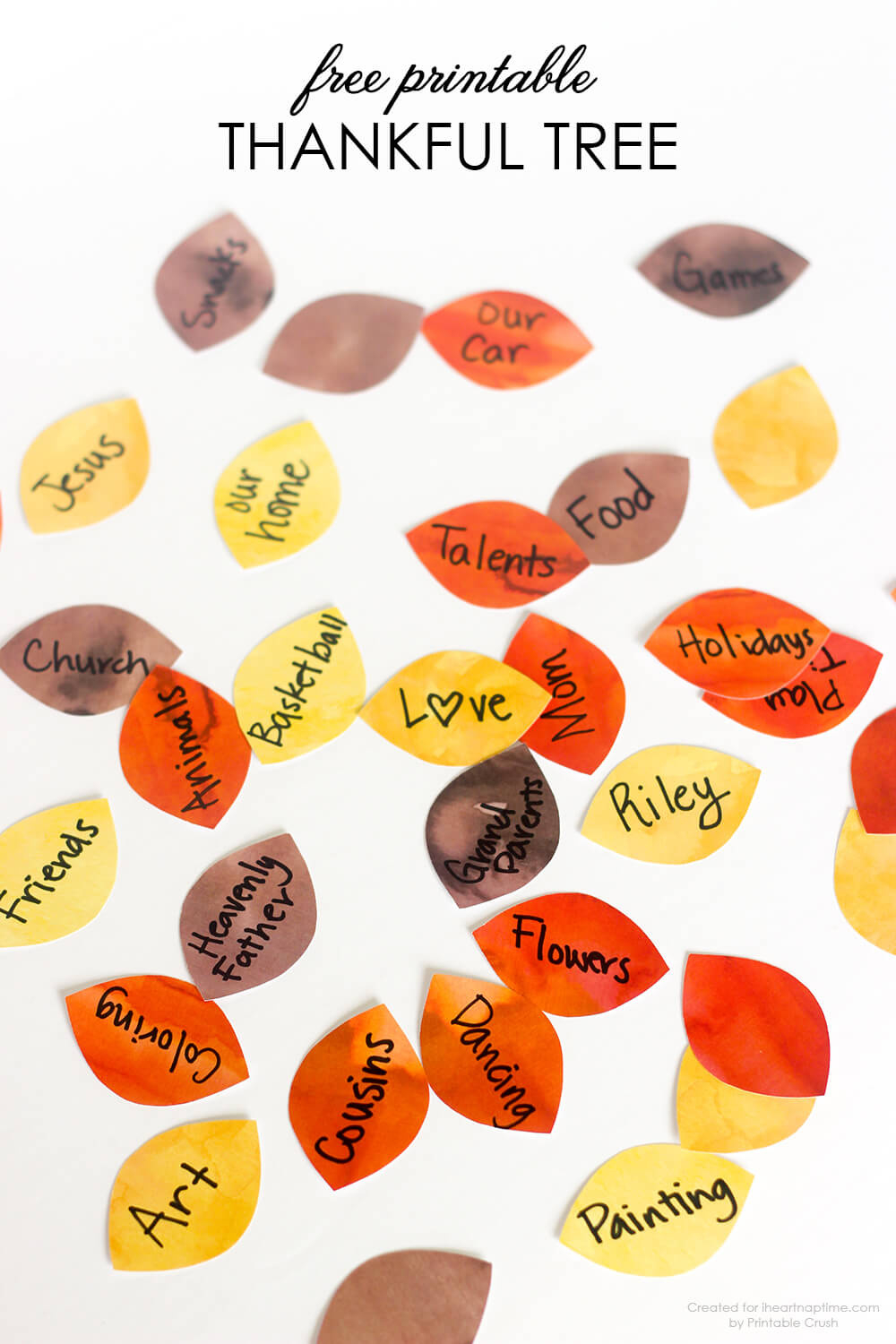 Free Thanksgiving Thankful Tree Printable - I Heart Naptime throughout Printable Leaves For Thanksgiving
