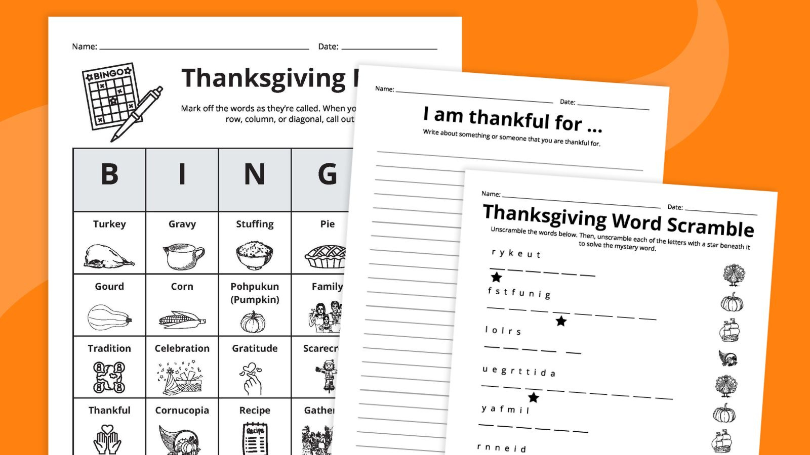 Free Thanksgiving Worksheets Bundle pertaining to Thanksgiving Worksheets Pre-K