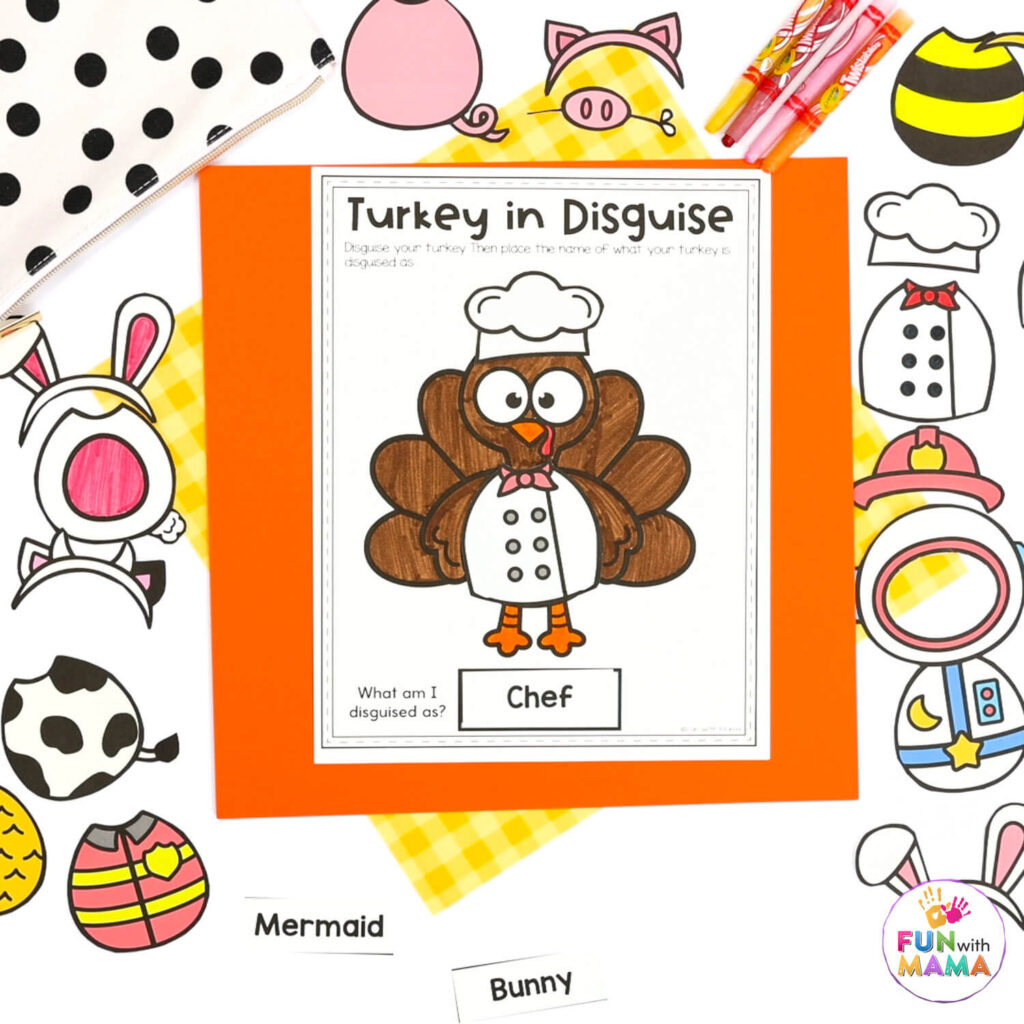 Free Turkey In Disguise Project Template with regard to Turkey In Disguise Tpt