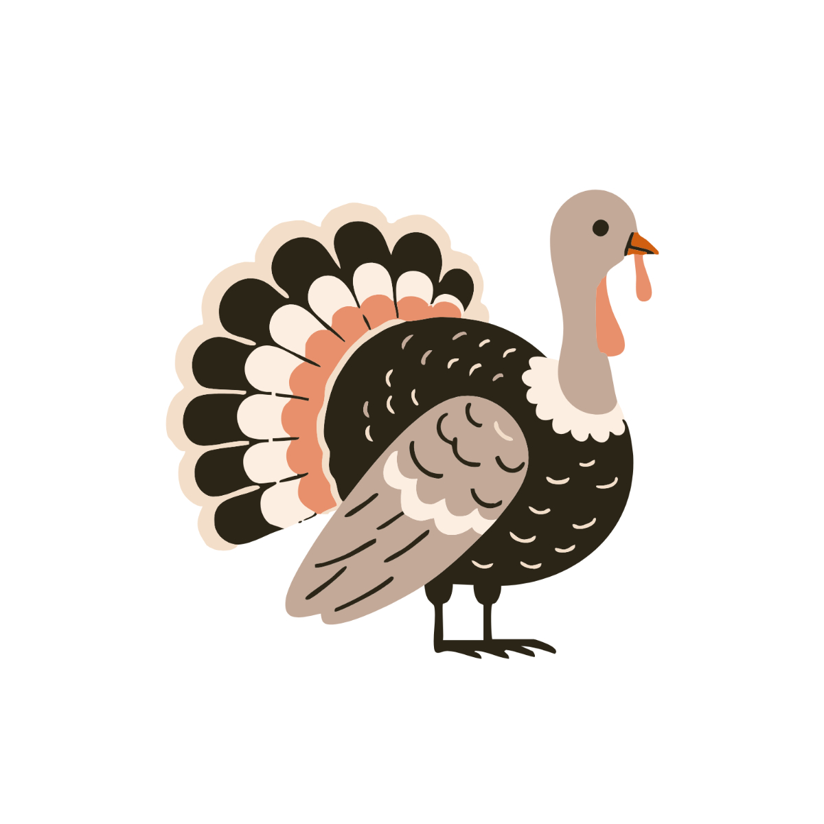 Free Turkey Vector Clipart (Png, Svg) To Edit Online throughout Free Printable Turkey Clipart