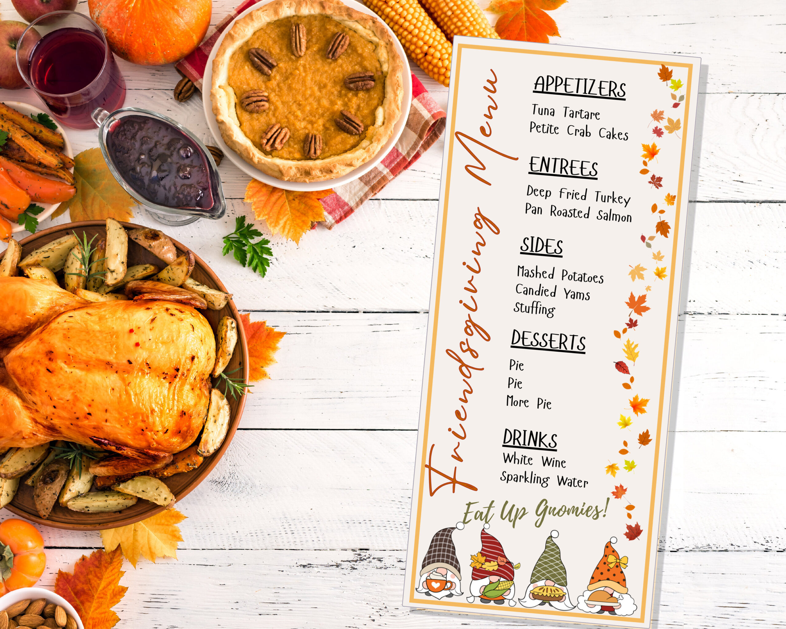 Friendsgiving Menu, Friendsgiving Ideas, Friendsgiving Dinner Menu inside Thanksgiving Menu Template Template Lab