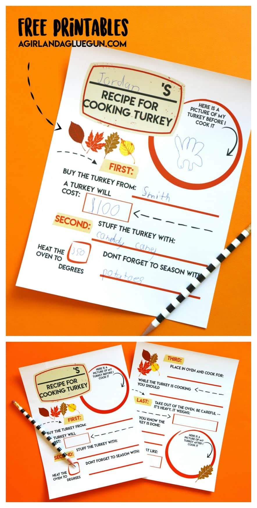 Funny How To Cook A Turkey Printable! - A Girl And A Glue Gun intended for How To Cook A Turkey Preschool Printable