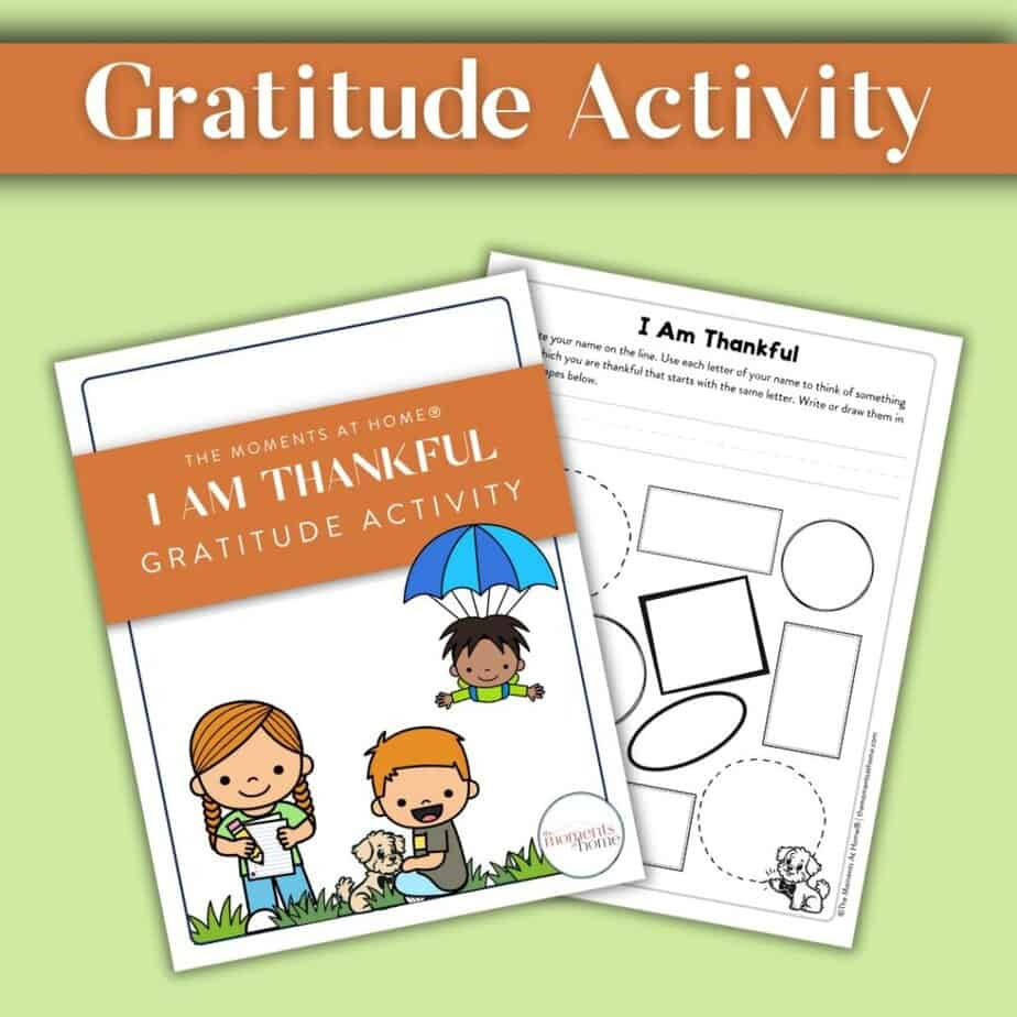 Gratitude Activity For Kids With Printable Worksheet - within I Am Thankful For Write Name Here Printable