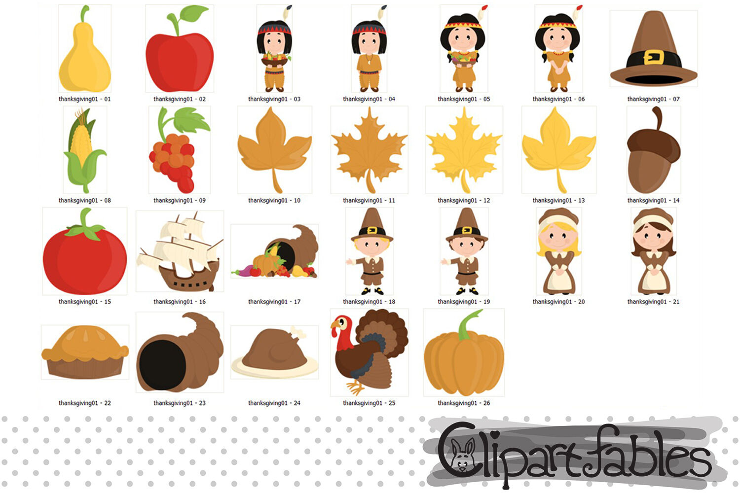 Happy Thanksgiving Day Clipart, Scrapbooking, Turkey Clipart with Printable Thanksgiving Clip Art