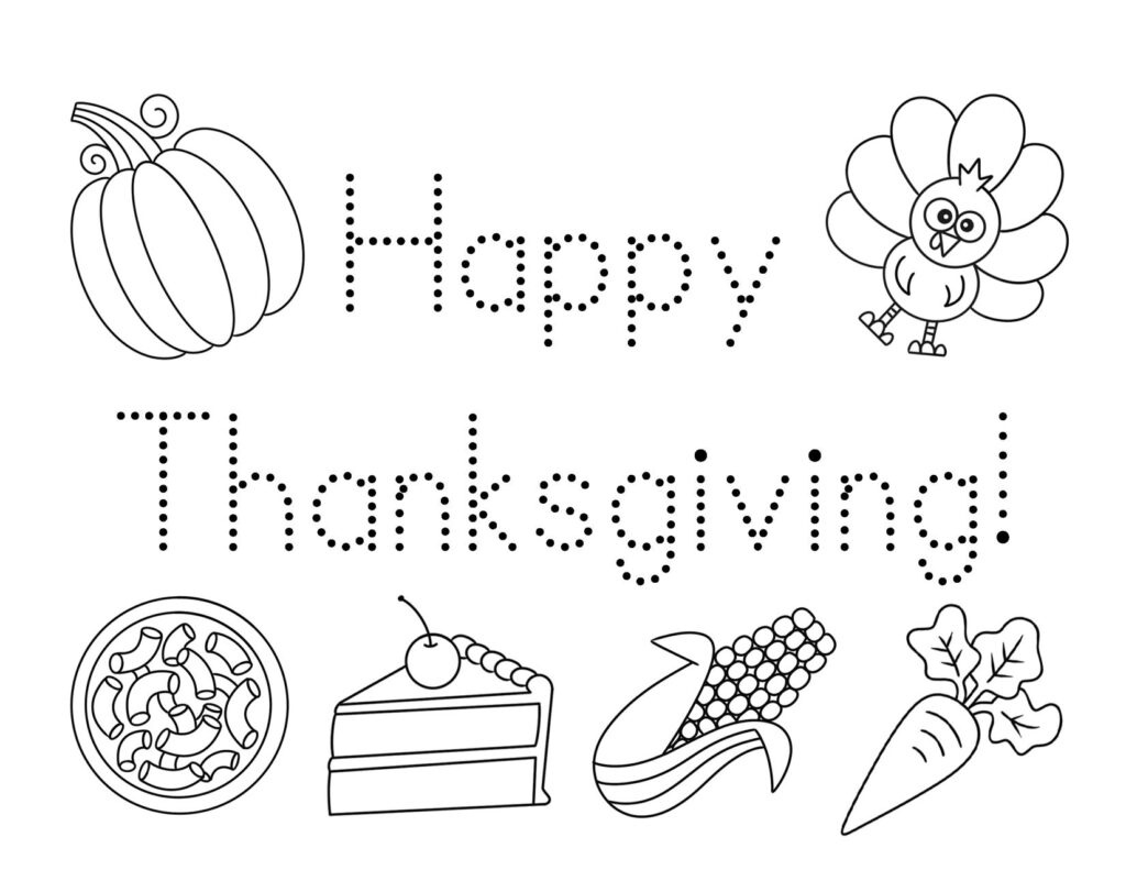 Happy Thanksgiving Worksheets For Preschoolers! ⋆ The Hollydog Blog throughout Thanksgiving Worksheets For Preschool