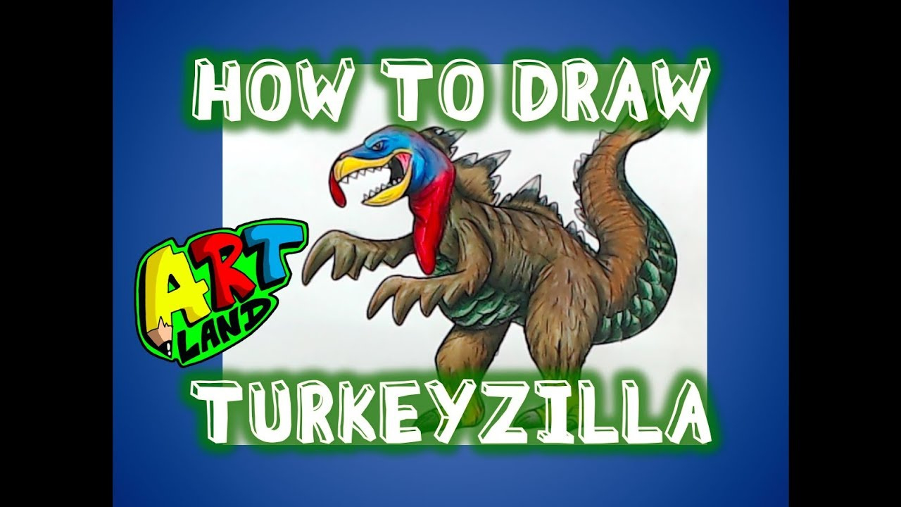 How To Draw Turkeyzilla with Turkey In Disguise Godzilla