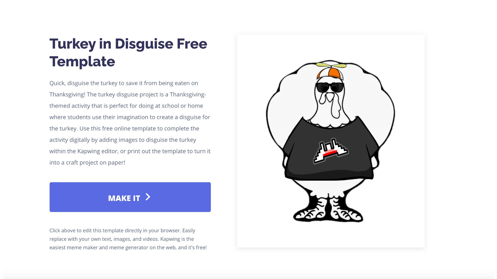 How To Make A Turkey In Disguise For Thanksgiving (Template Included) intended for Turkey In Disguise Meme