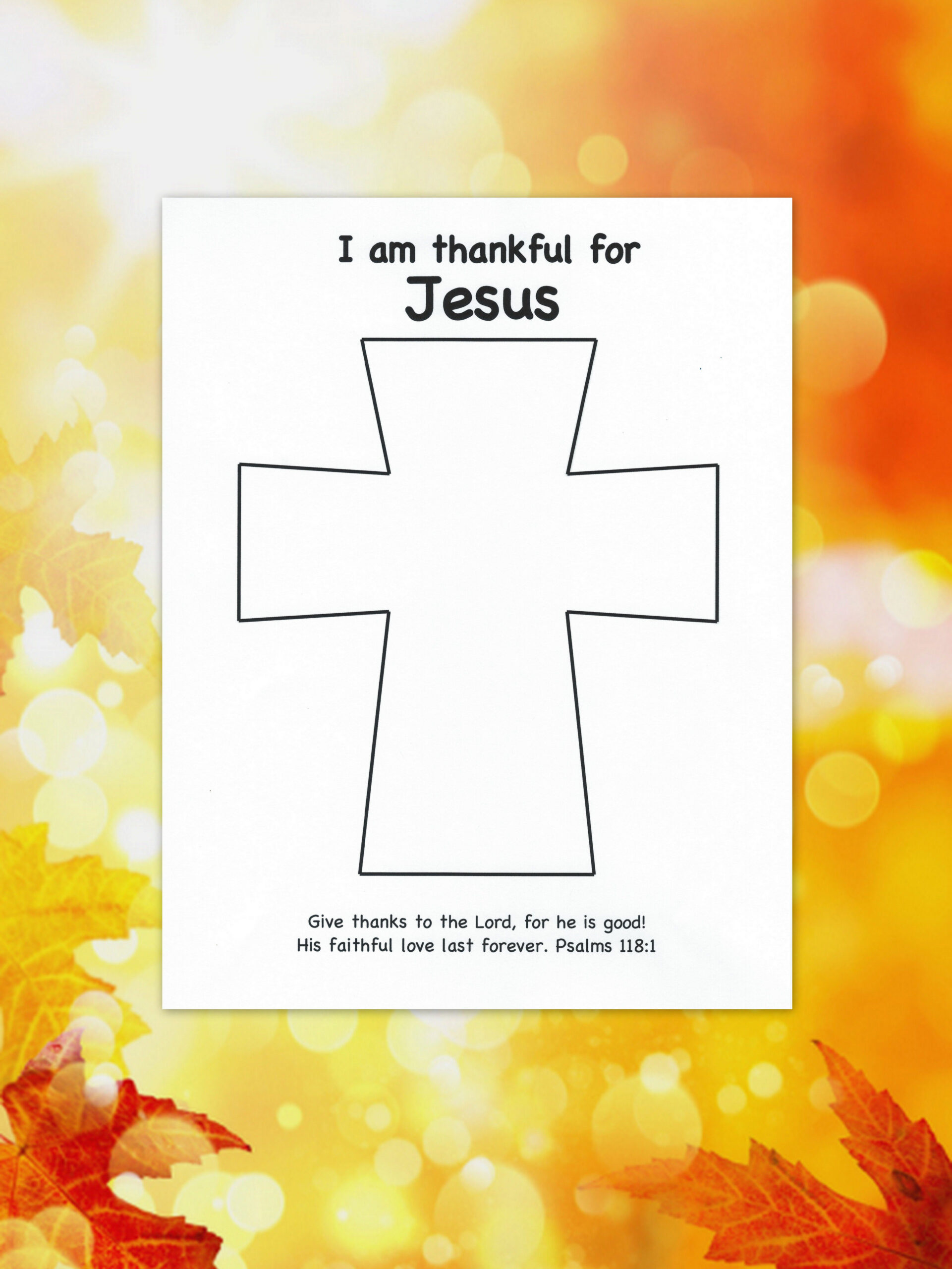 How To Make Thankful For Jesus Crafts - B+C Guides regarding I am Thankful For Jesus Printable