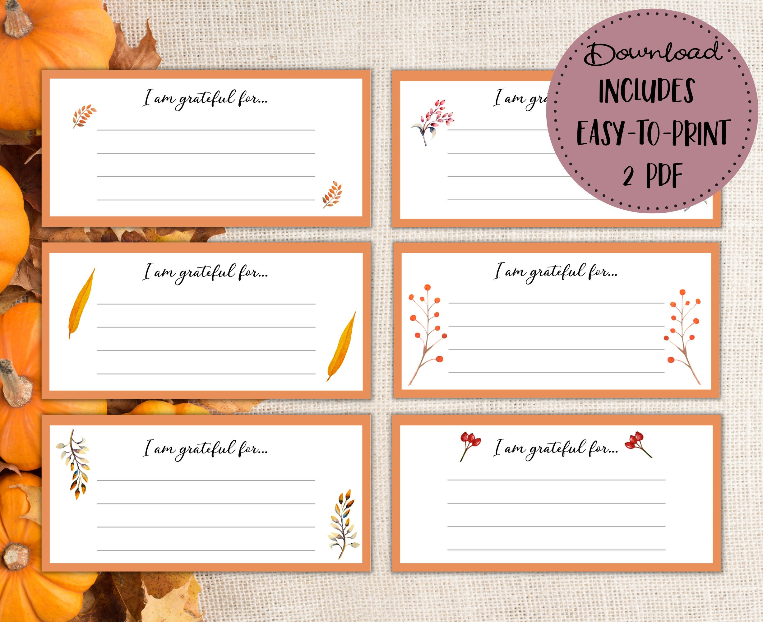 I Am Thankful For Cards Printable | Thanksgiving Gratitude Card in Printable I am Thankful For Cards