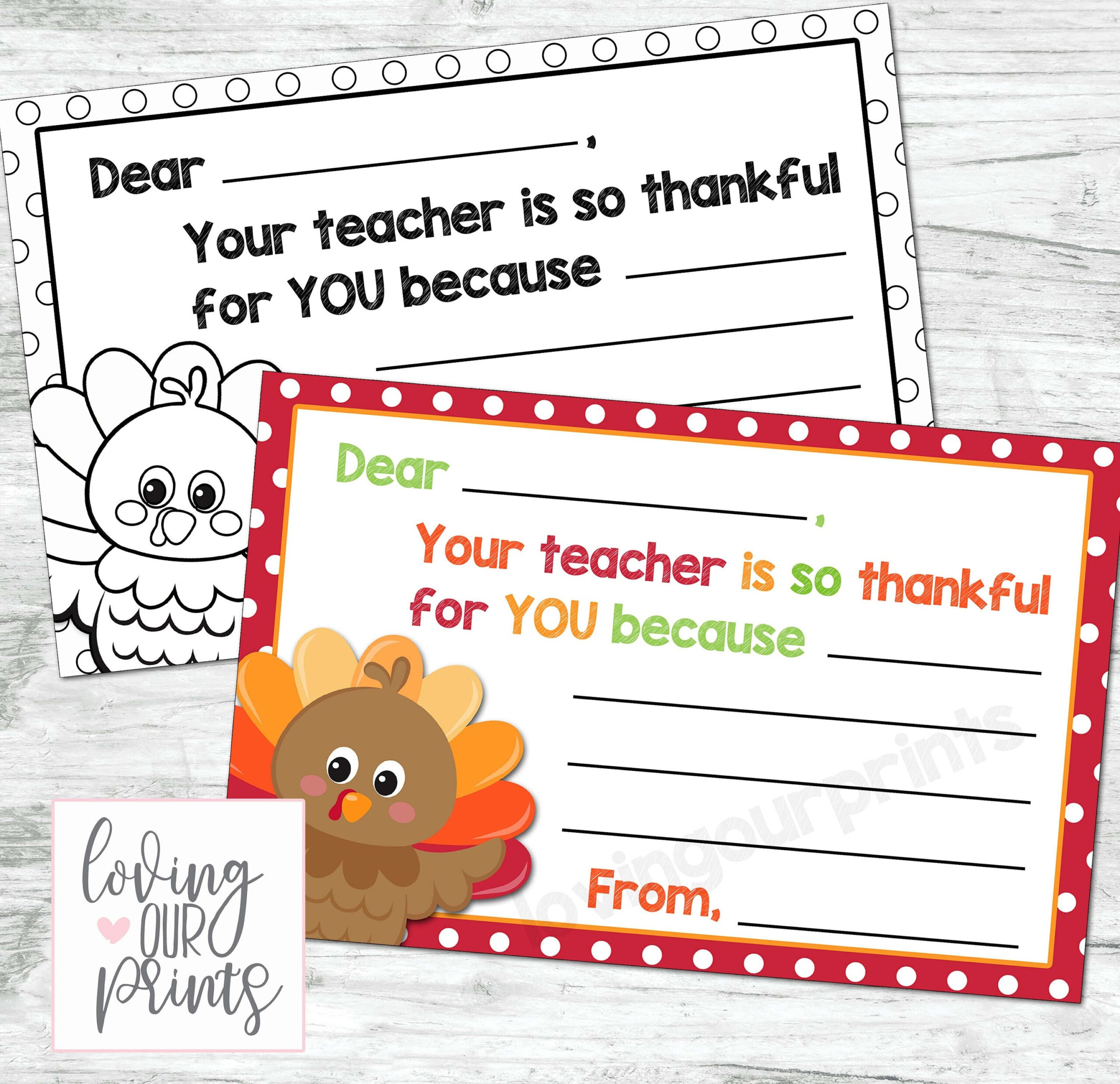 I Am Thankful For Printable Cards, Your Teacher Is Thankful For with I Am Thankful Teacher Printable
