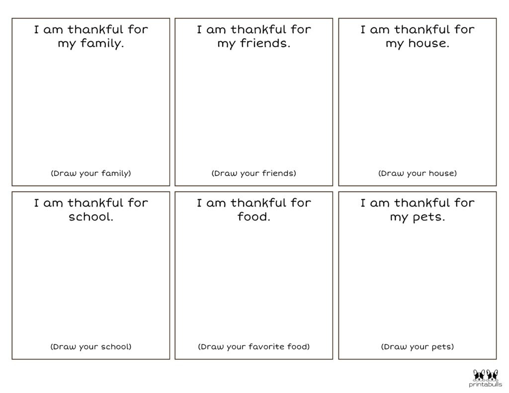 I Am Thankful For&amp;#039; Printables - 10 Unique Worksheets | Printabulls throughout I Am Thankful For You Because Free Printable
