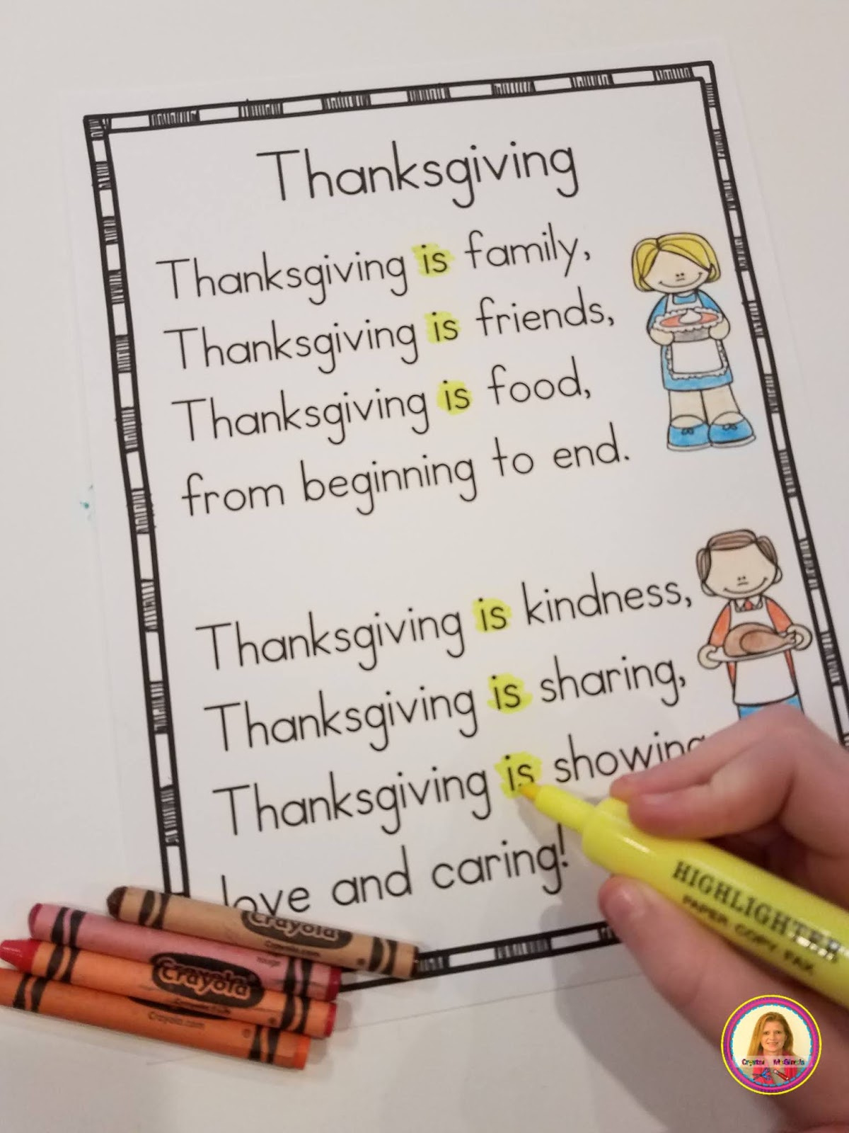 Kindergarten Books And Poems For Thanksgiving | Kindergarten Creations intended for Thanksgiving Alphabet Poem