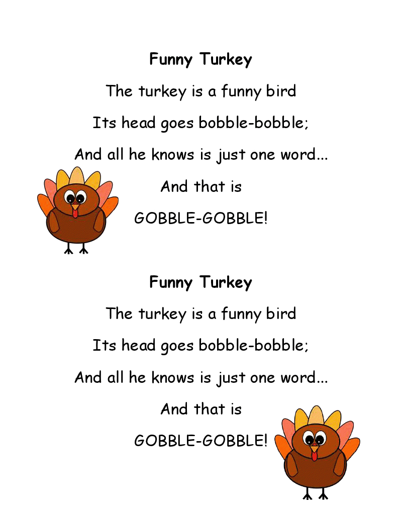 Literacy Minute: Turkey Poems For Thanksgiving with Turkey Poem For Thanksgiving