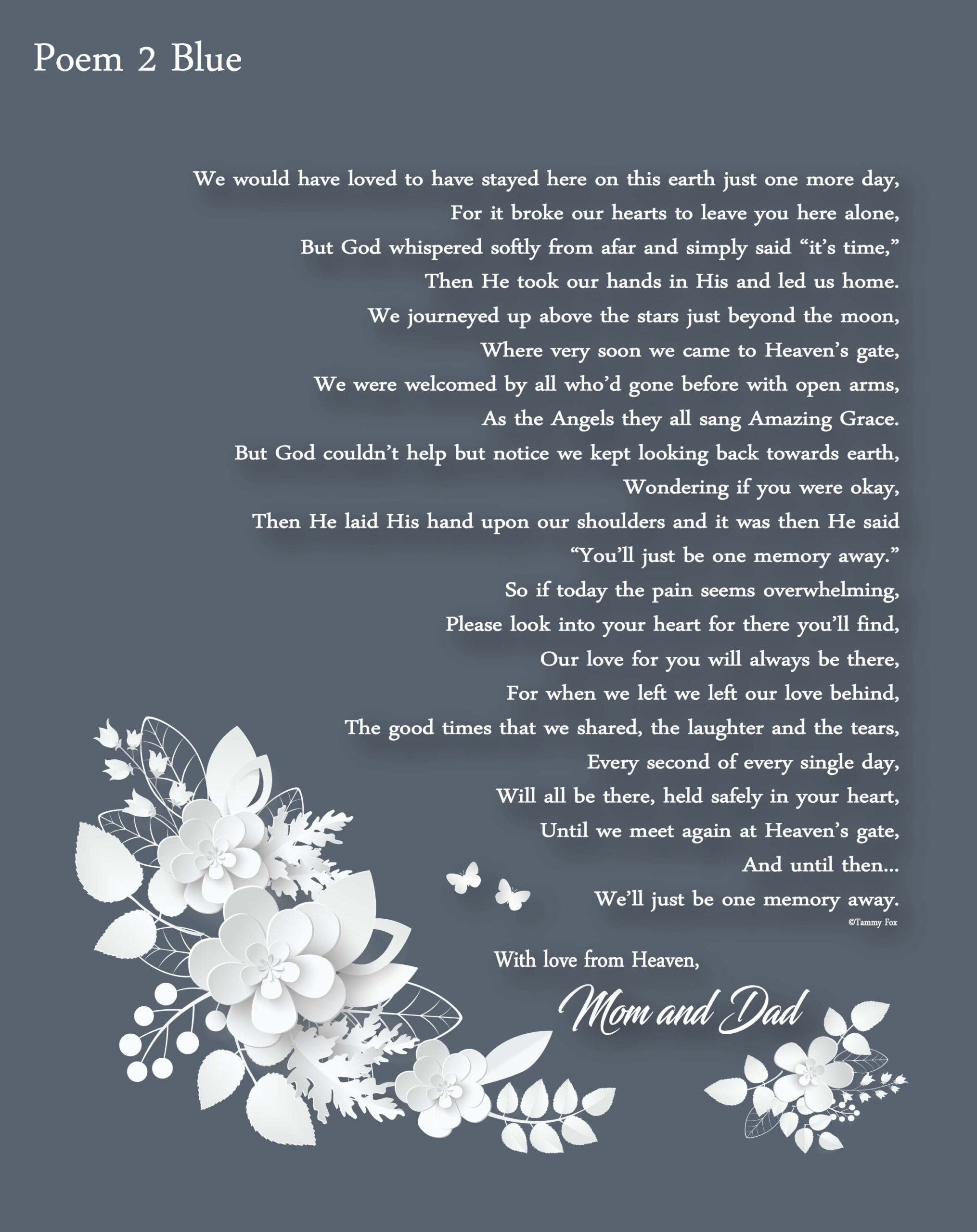 Memorial Poem Print: Loss Of Parents, In Memory Gift - Etsy within Thanksgiving Poem For Dad In Heaven