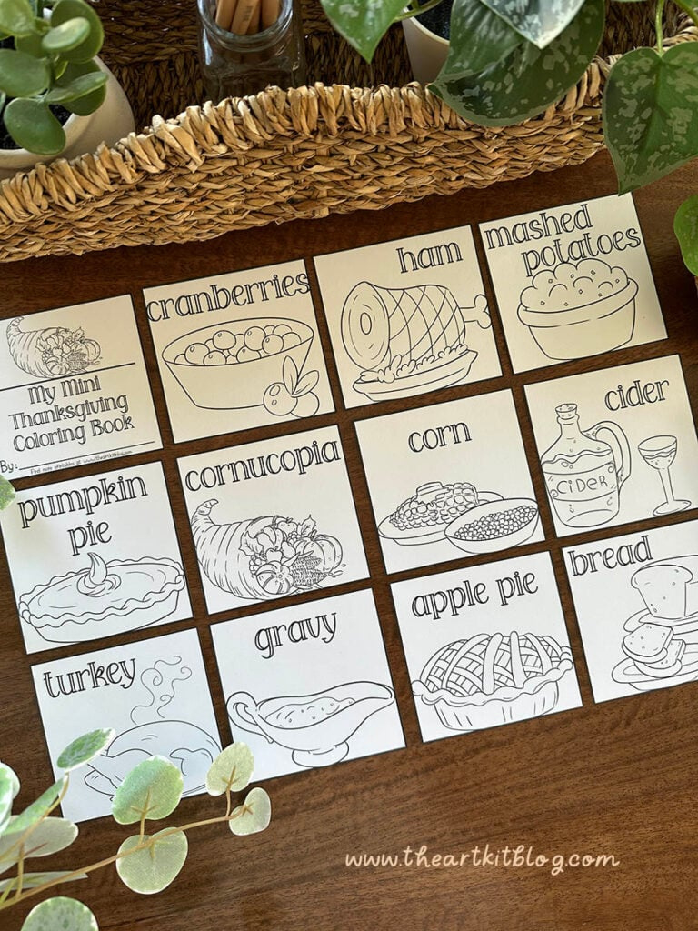 Mini Thanksgiving Coloring Book {Free Printable Download!} - The intended for Thanksgiving Mini Books Free Printable