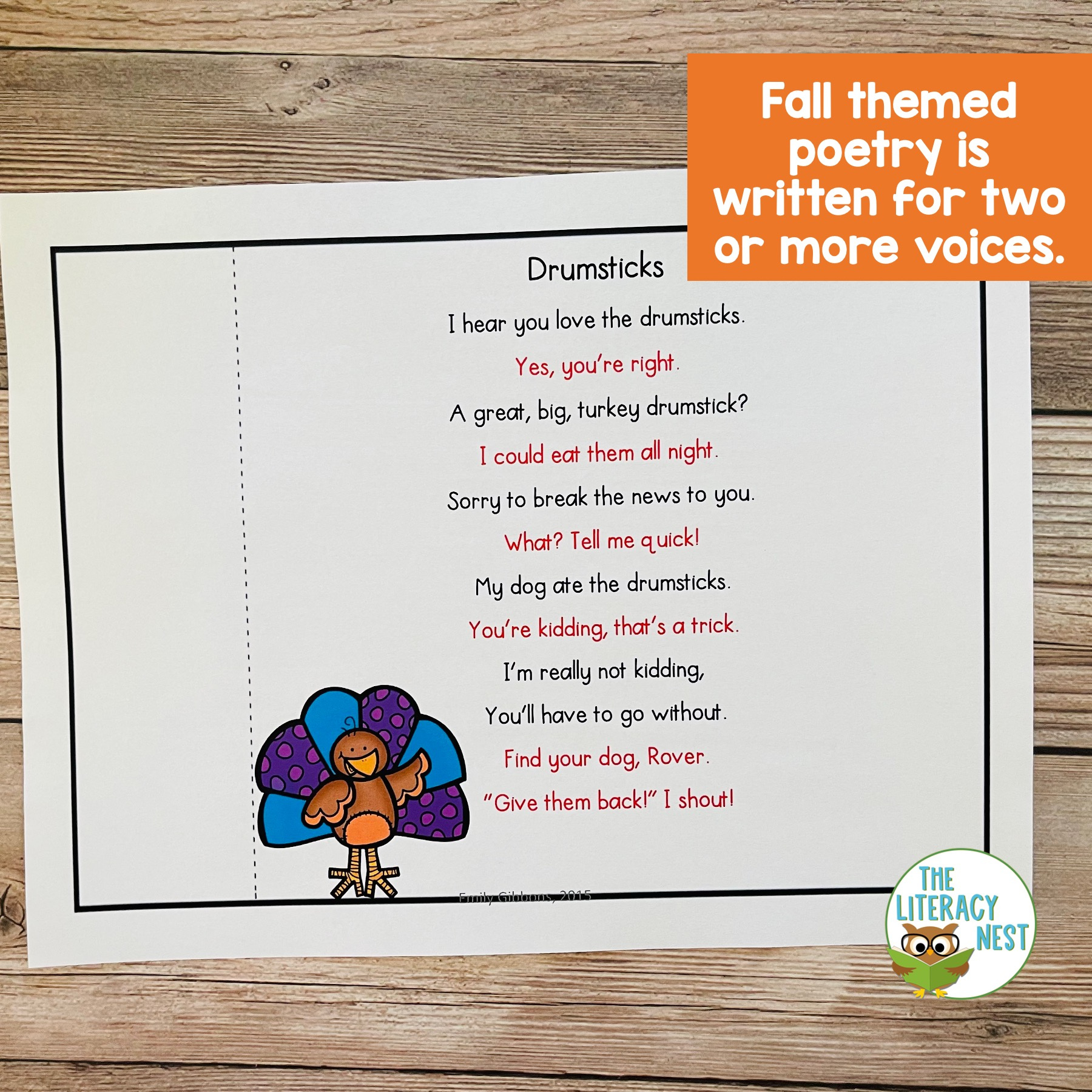 November Poems For Reading Fluency Practice intended for Thanksgiving Fluency Poem