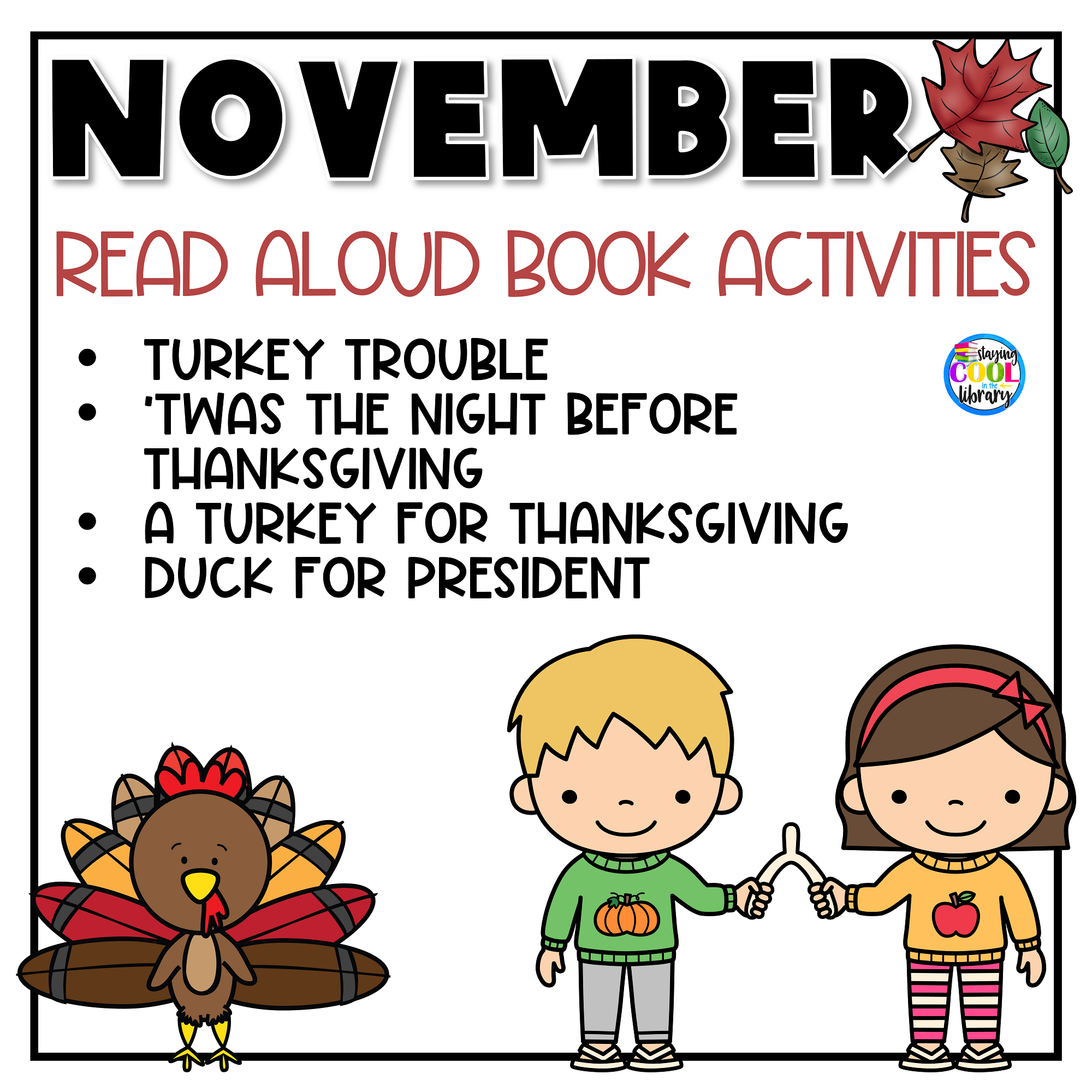 November Read Aloud Picture Book Activites Printables - Staying with Thanksgiving Children&amp;#039;S Books Printable
