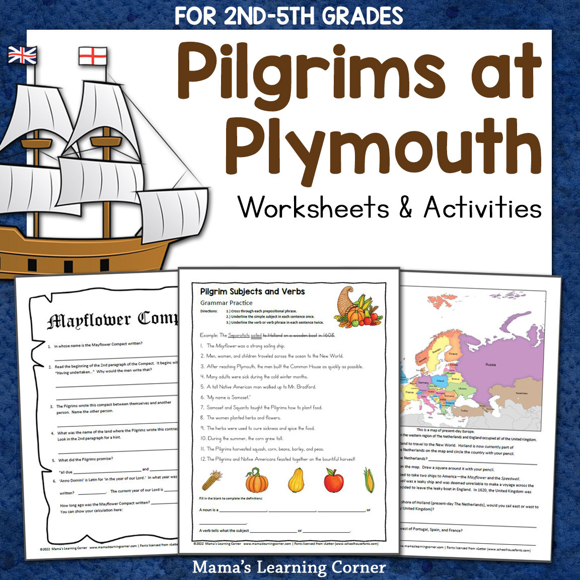 Pilgrims At Plymouth Thanksgiving Worksheets For 2Nd-5Th Graders inside Thanksgiving Worksheets 5th Grade