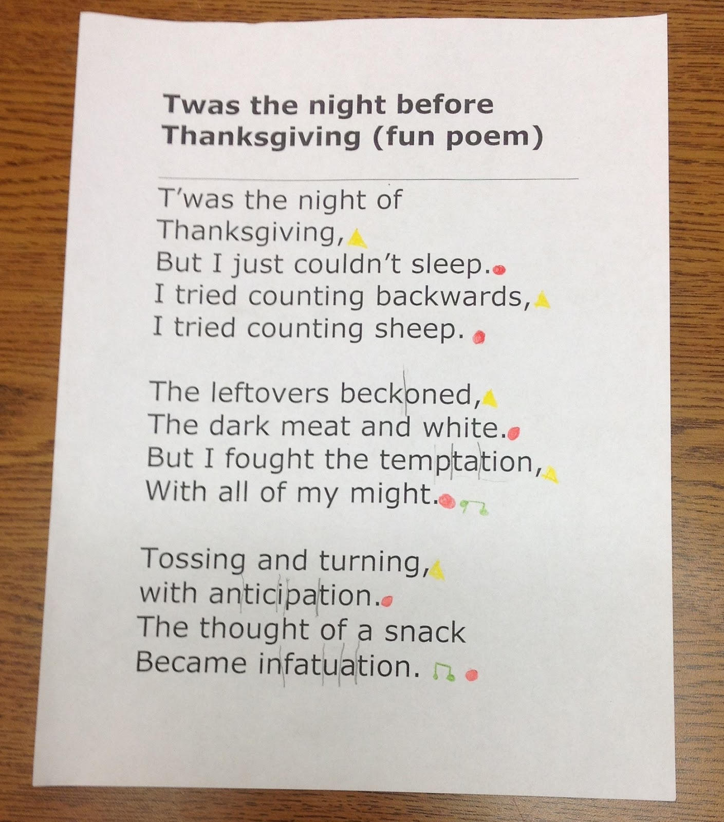Poem Coding, Fluency, &amp;amp; Rti - Conversations In Literacy pertaining to Twas the Night Before Thanksgiving Funny Poem