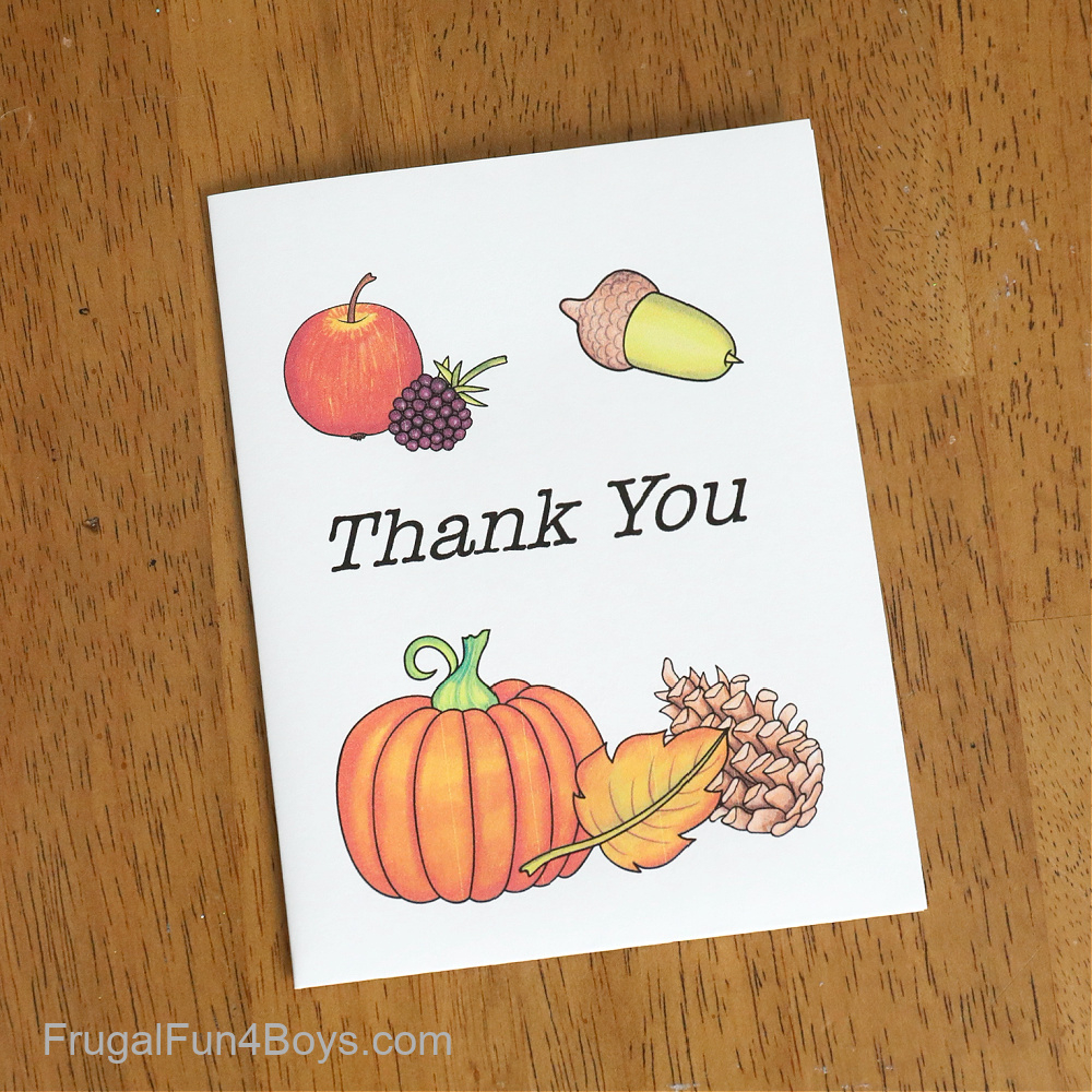Printable Gratitude Cards {Kids Thanksgiving Activity} - Frugal pertaining to Thanksgiving Thank You Cards Free Printable
