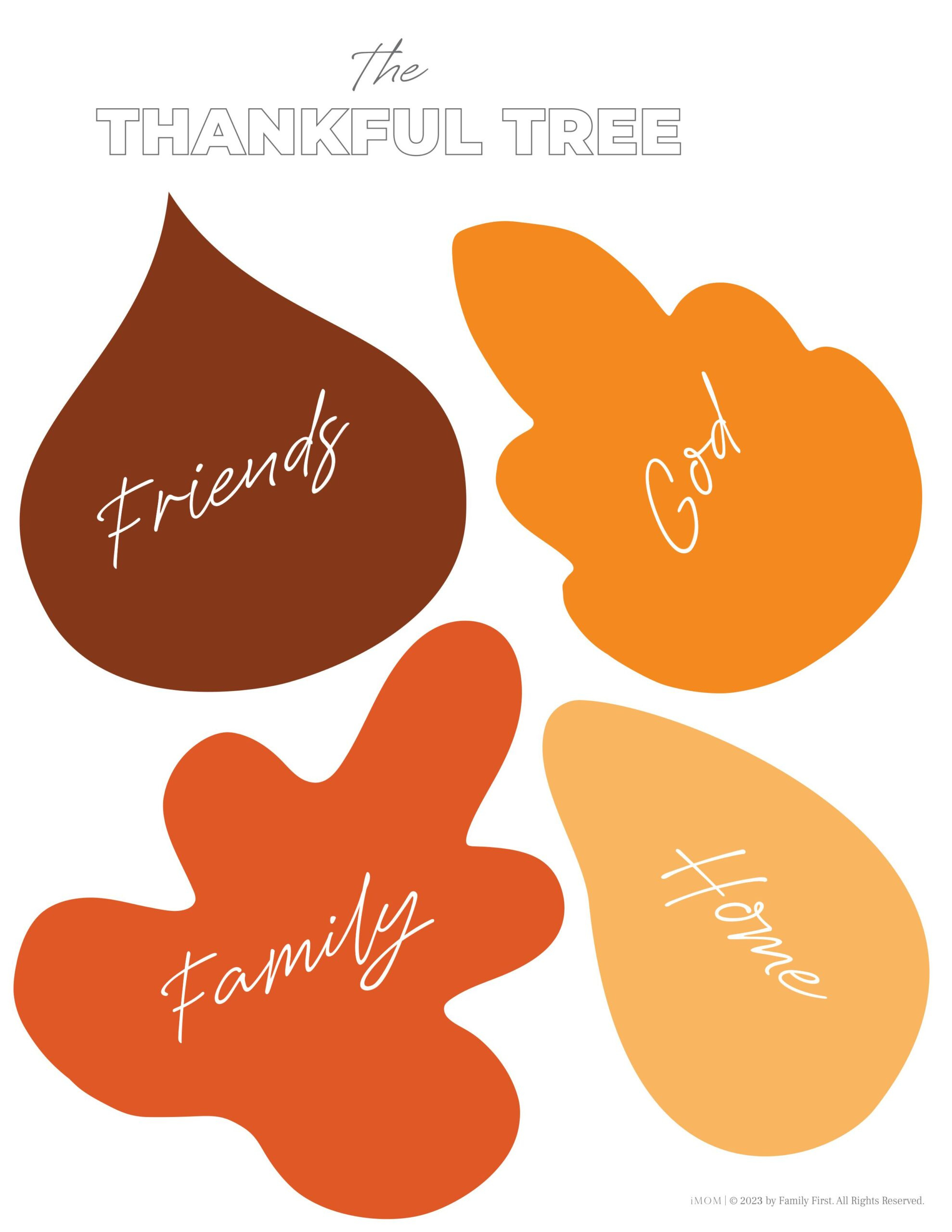 Printable Thankful Tree - Imom throughout Printable Leaves For Thanksgiving