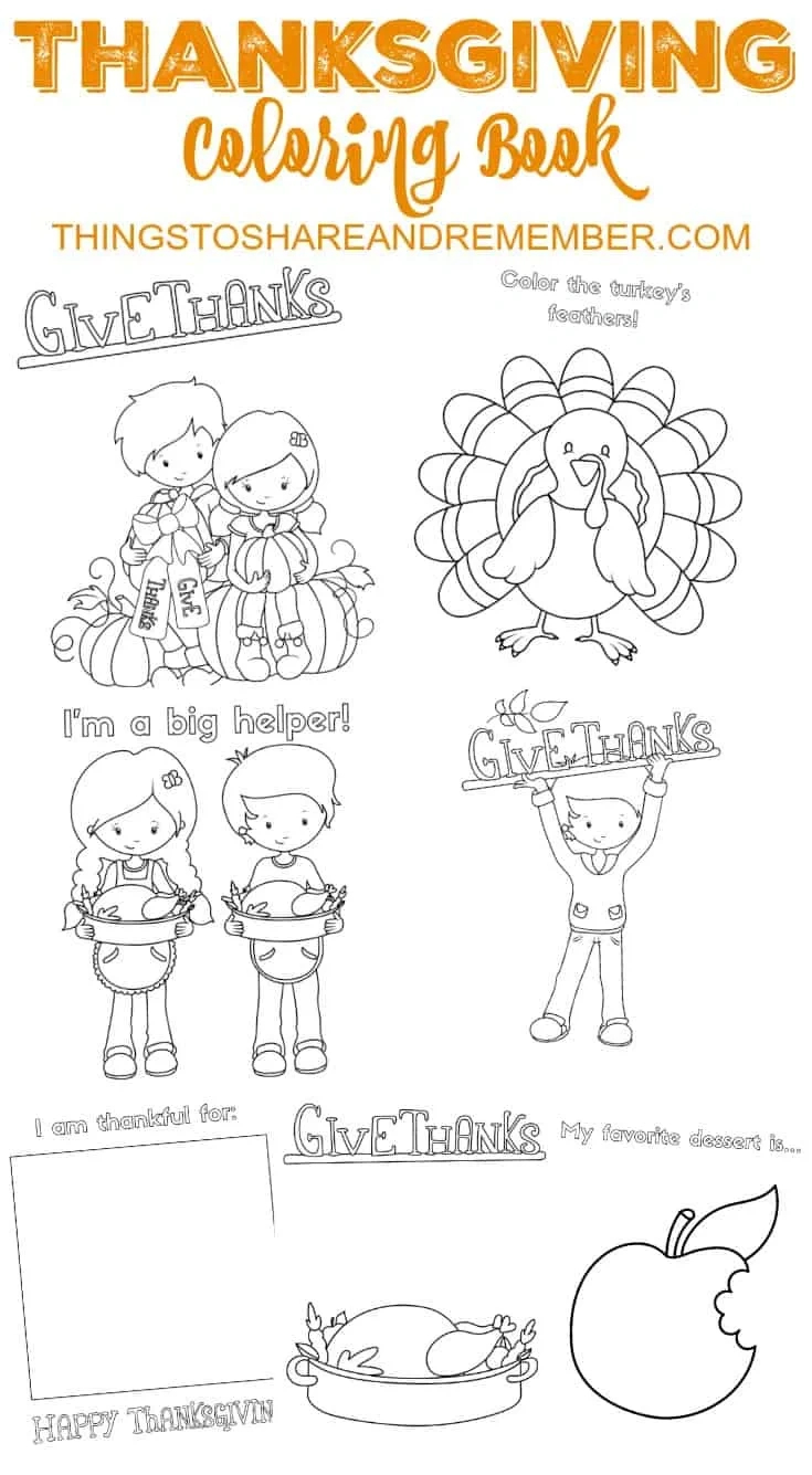 Printable Thanksgiving Coloring Book For Preschoolers inside Preschool Thanksgiving Books Printable
