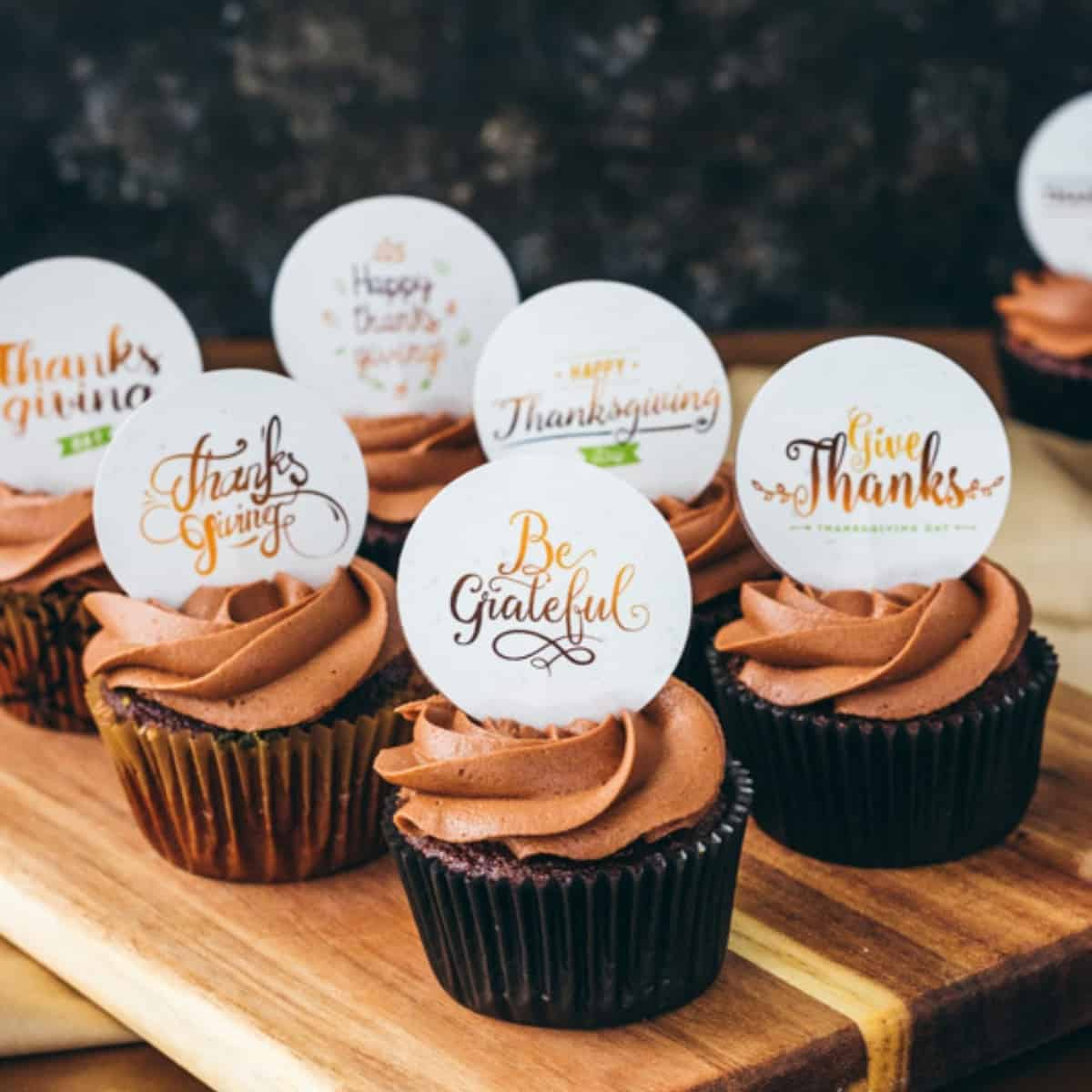 Printable Thanksgiving Cupcake Toppers - I Scream For Buttercream for Thanksgiving Cake Topper Printable