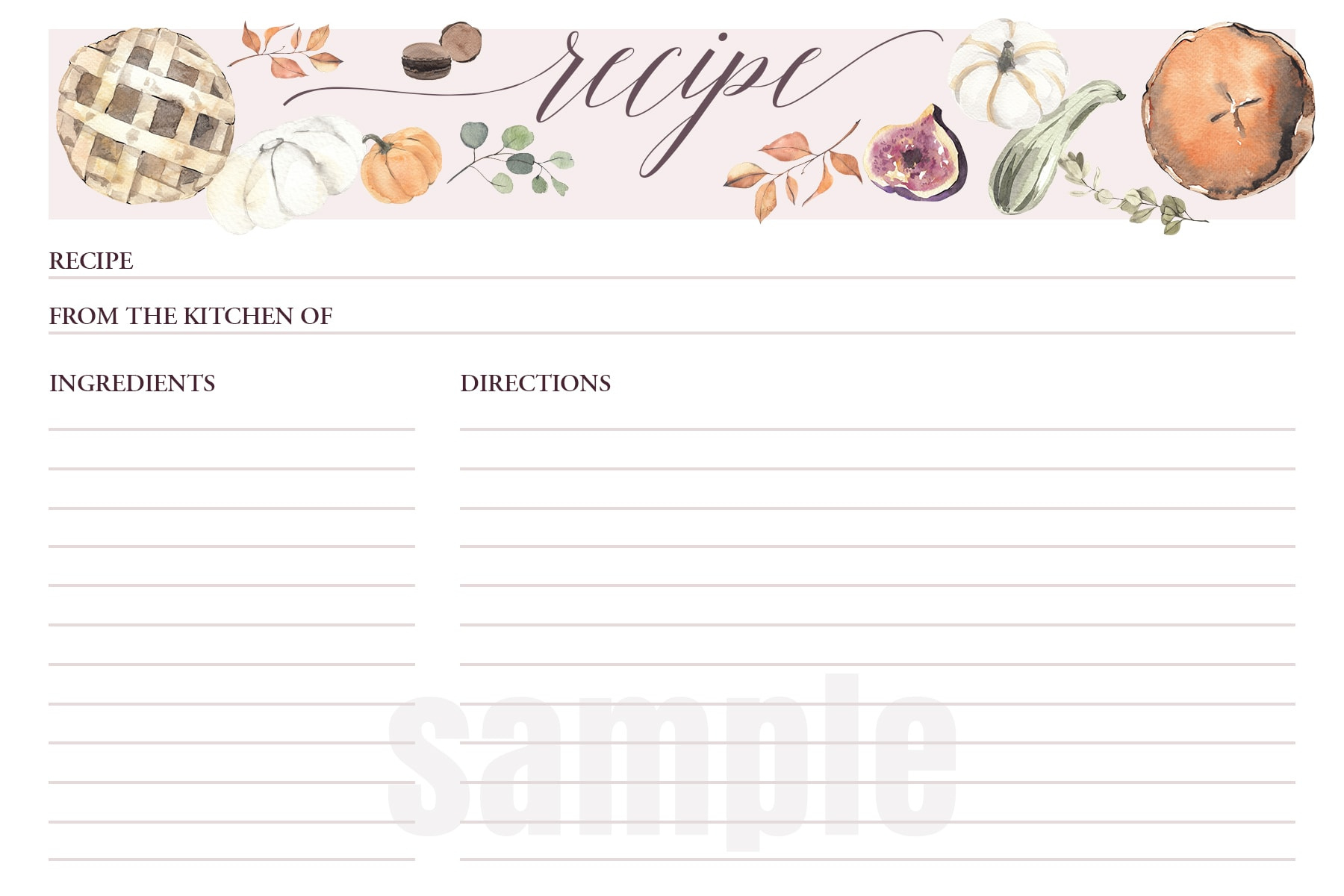 Recipe Cards: Free Printable Recipe Cards For Fall &amp;amp; Thanksgiving within Thanksgiving Recipe Cards Printable